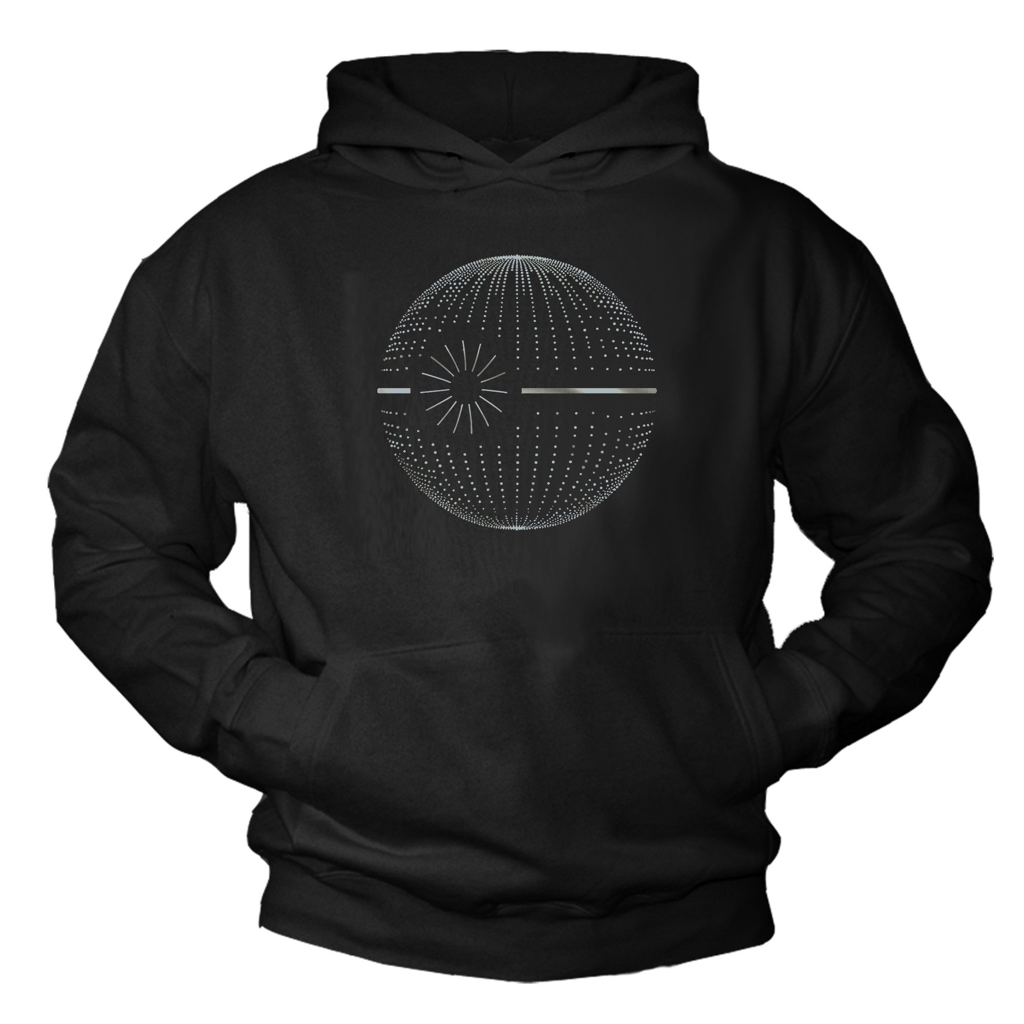 Kapuzenpullover Männer Sweatshirt mit Kapuze – Vintage Hoodie in Schwarz mit Print