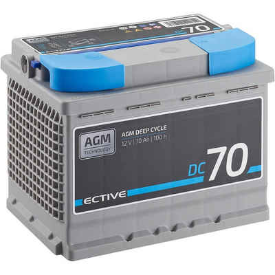 ECTIVE ECTIVE AGM 12V 70Ah Deep Cycle Batterie - Versorgerbatterie Batterie, (12 V V)