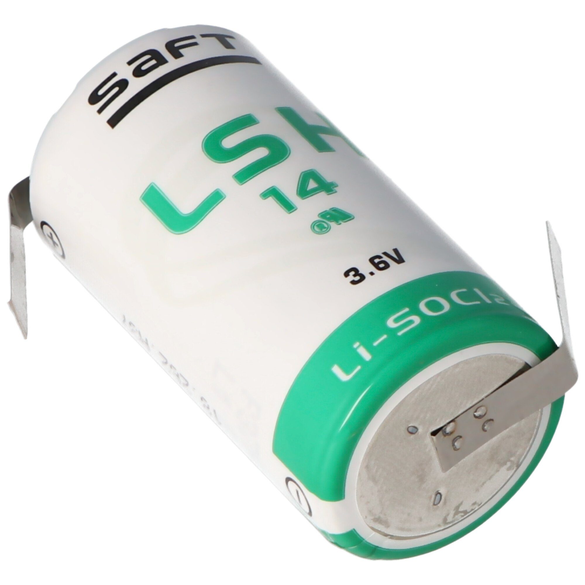 Batterie (3,6 mit Lithium Z-Form SAFT LSH14CNR 3.6V Batterie, 5500mAh in V) Saft Lötfahnen