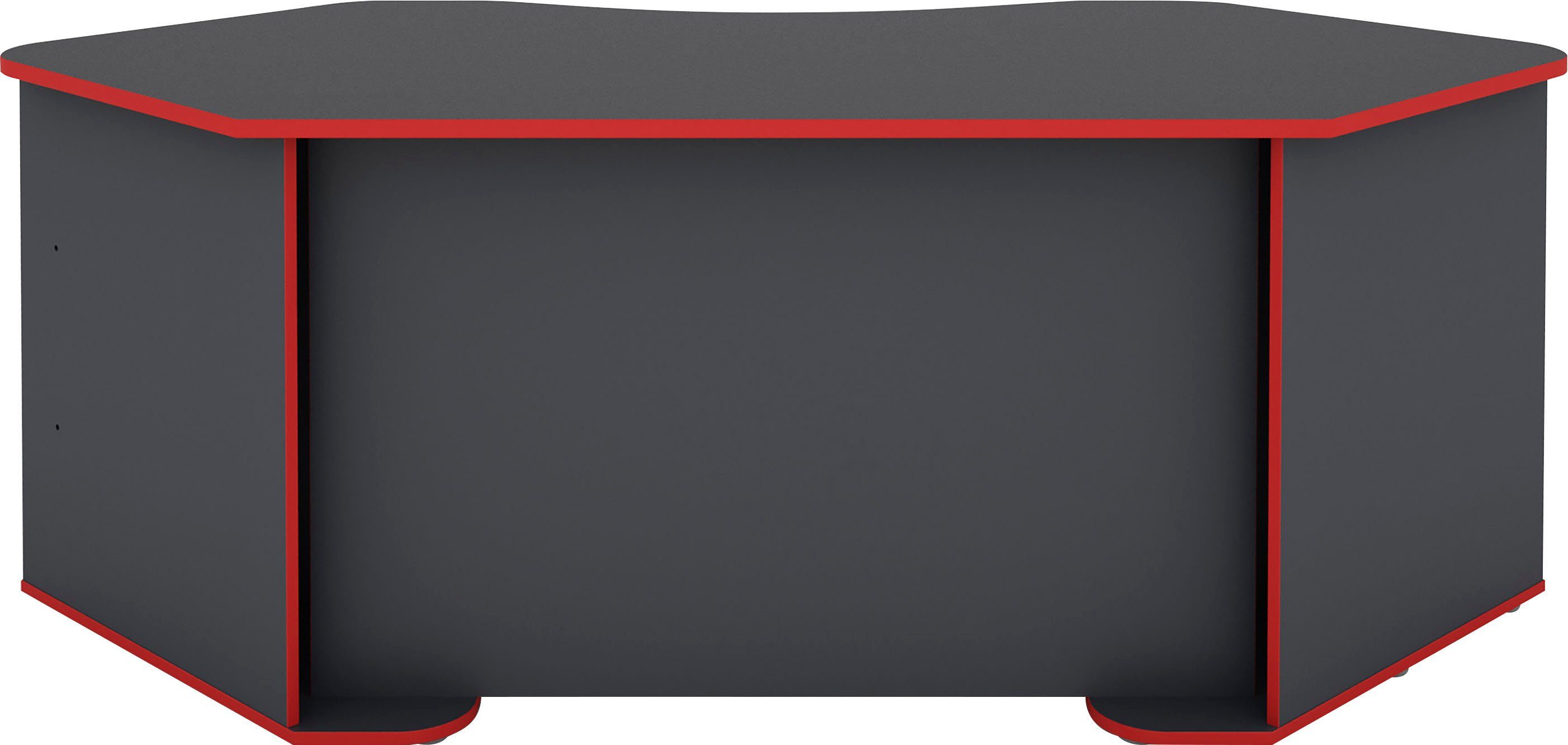 Gamingtisch anthrazit/rot Eckschreibtisch cm, 198 Thanatos, byLIVING | Breite moderner | anthrazit/rot anthrazit/rot