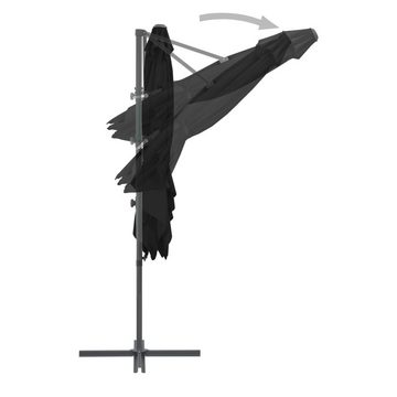 furnicato Sonnenschirm Ampelschirm mit Stahlmast Schwarz 250x250 cm