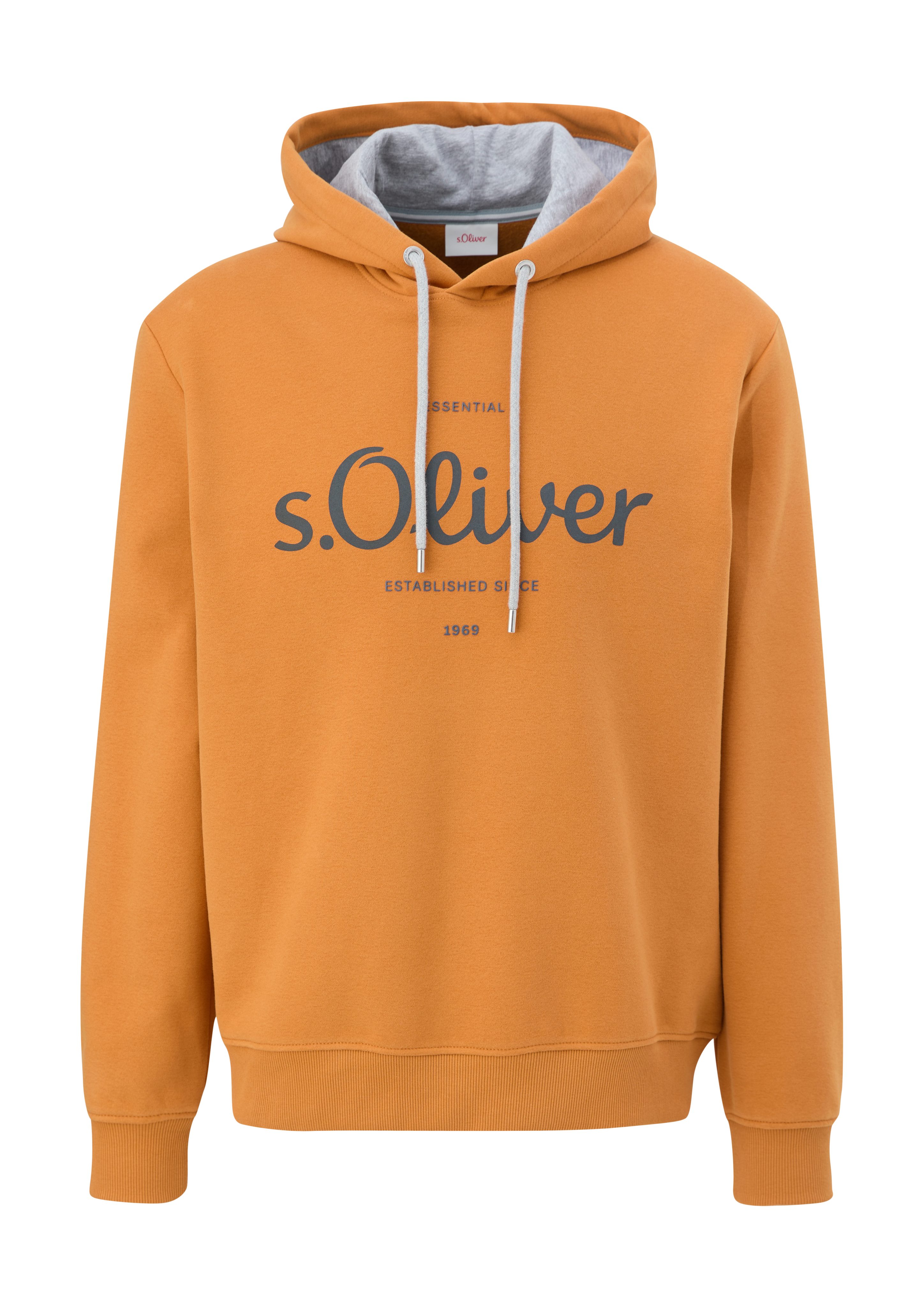 s.Oliver Sweatshirt Hoodie mit orange Frontprint