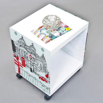 INOSIGN Beistelltisch Cube, mit gestalteten Glasseiten