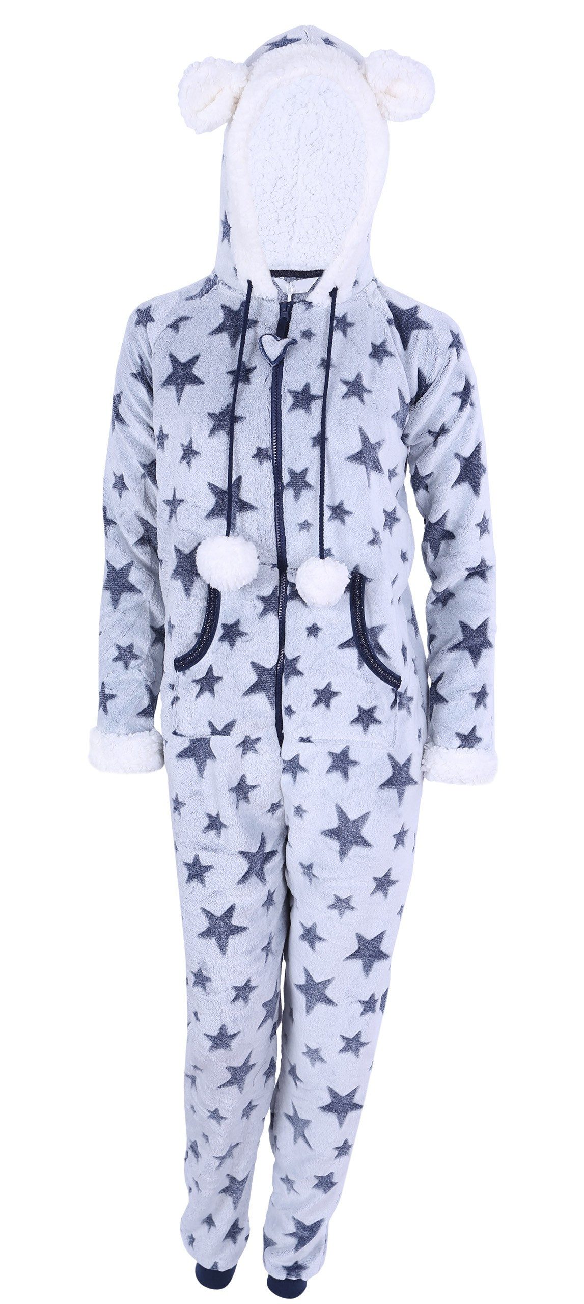 Sarcia.eu Pyjama Einteiliger Schlafanzug/Pyjama mit Sternen-Print S