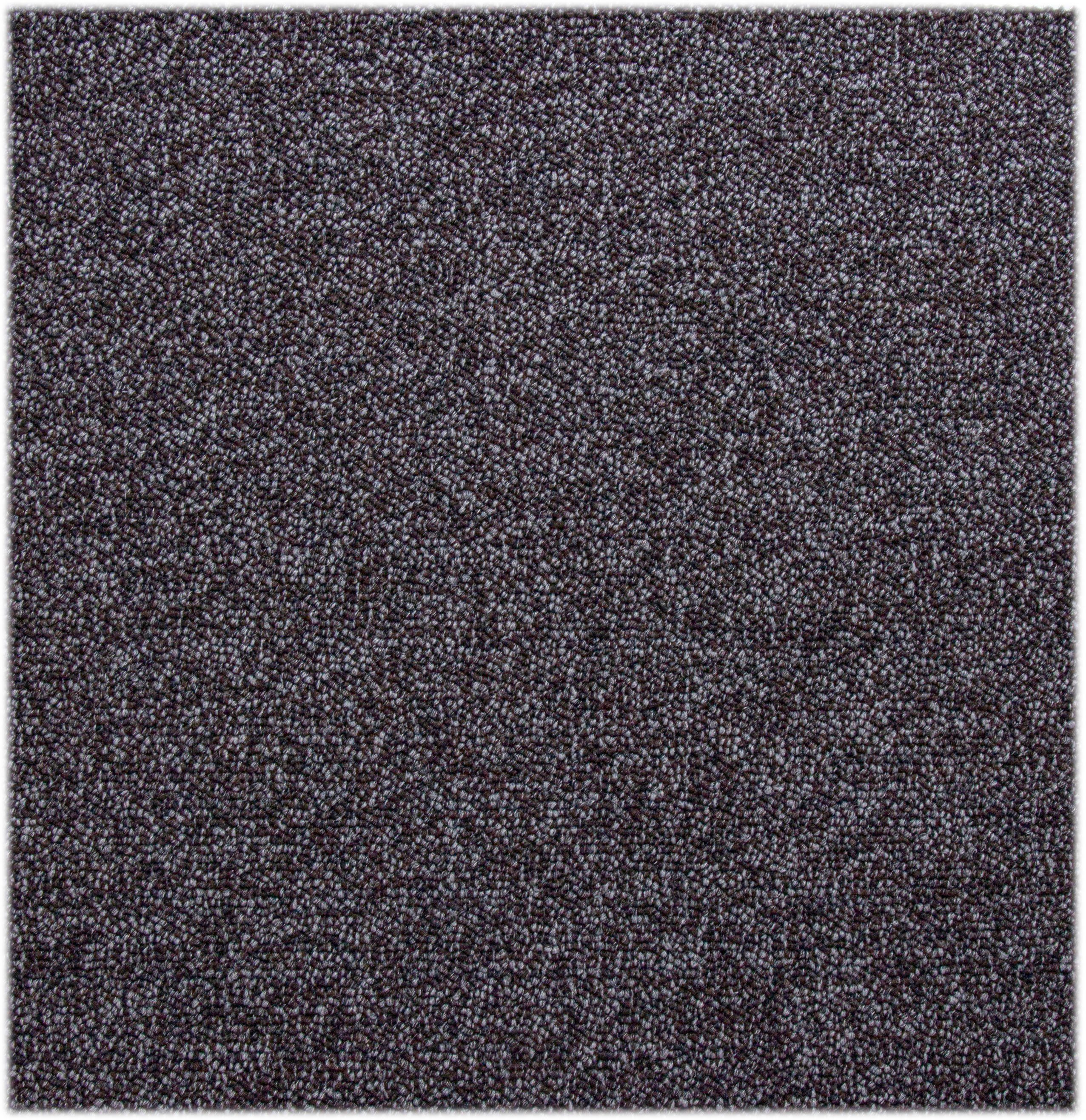 Teppichboden Coupon Schlinge Matz, Andiamo, rechteckig, Höhe: 6 mm, meliert, Breite 400 cm oder 500 cm, strapazierfähig & pflegeleicht braun-schwarz