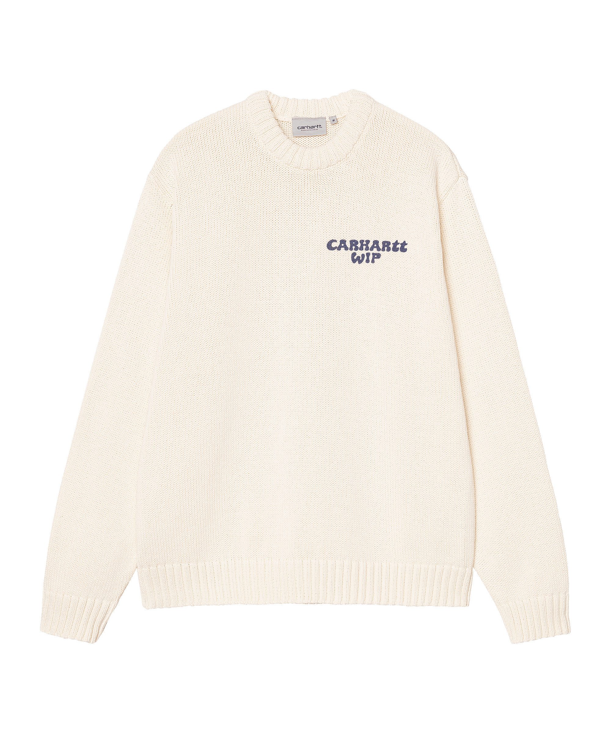 Carhartt WIP Sweatshirt Carhartt WIP Helix Sweater Sweatshirt Beige Baumwolle