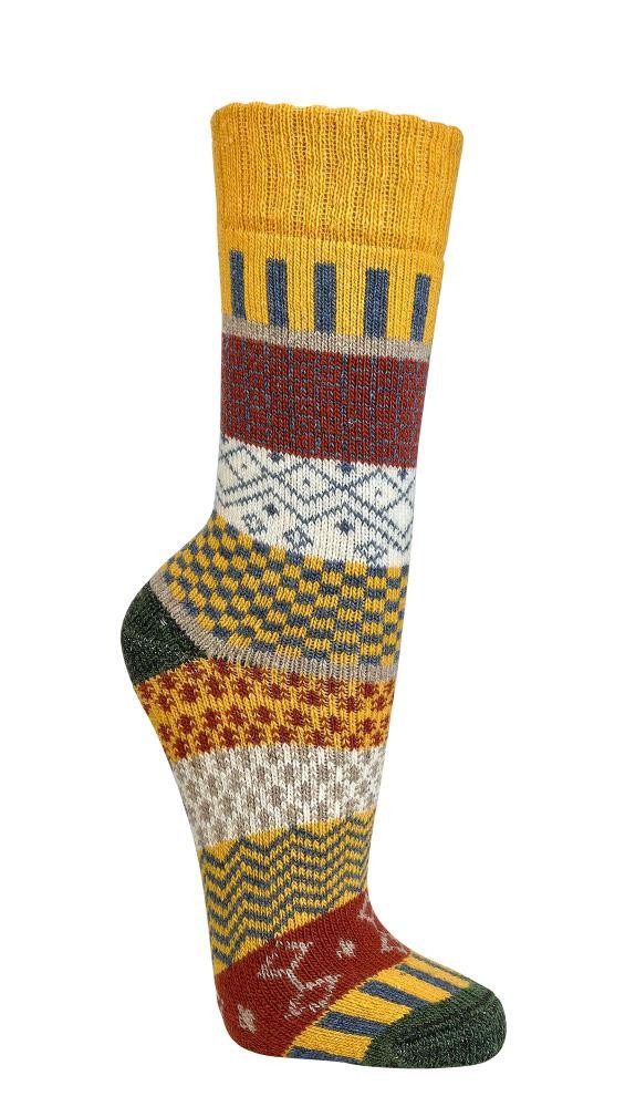 Socks 4 Fun ABS-Socken bunte Norweger Socken mit Wolle Hygge (2 Paar) bunte Thermo Stoppersocken mit Wolle Hausschuhe – Bild 5 von 5