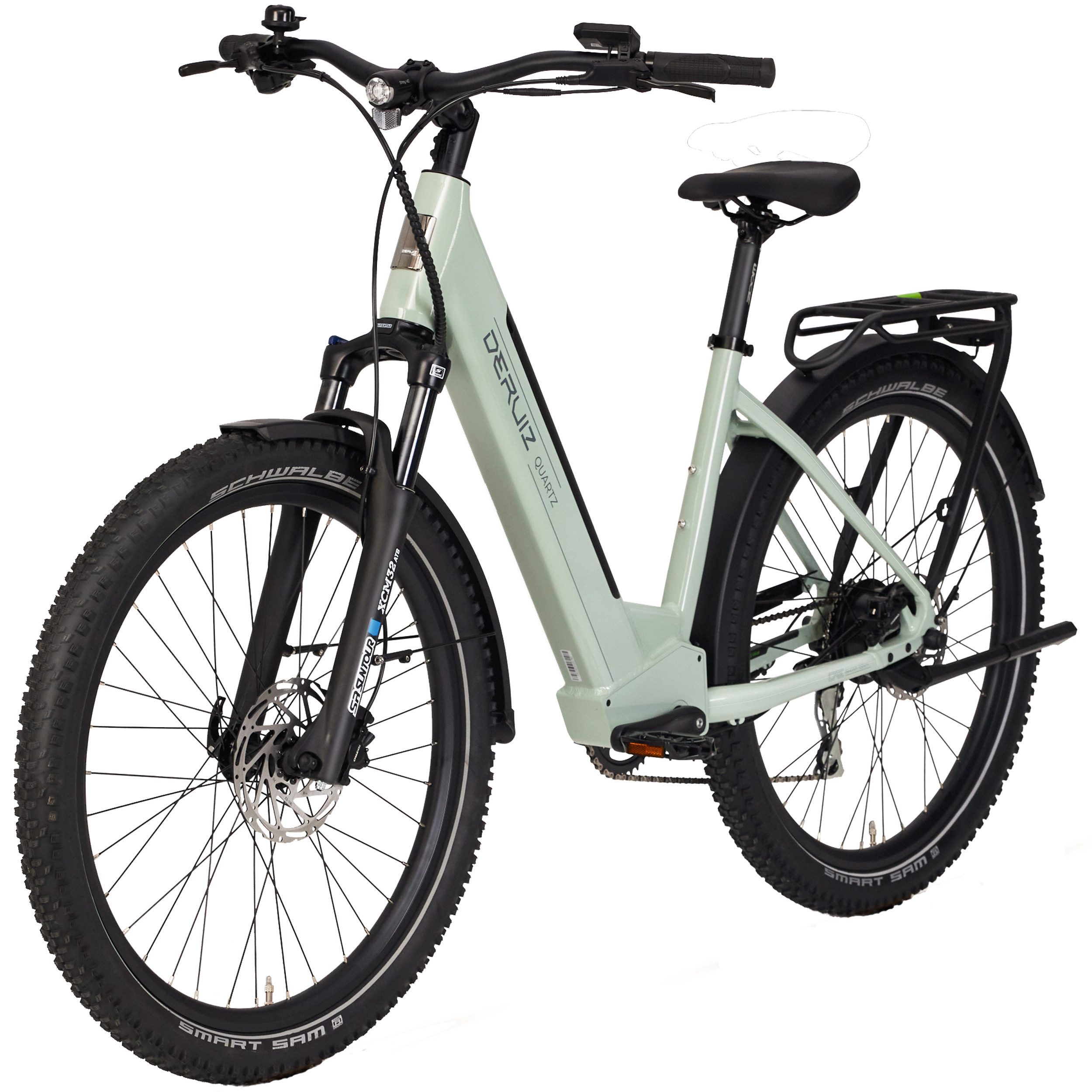 DERUIZ E-Bike Trekkingrad 27,5″ E‑Trekkingrad – leistungsstarkes SUV-E-Bike mit 644 Wh Akku, 8 Gang SHIMANO Acera RD-M360 SGS Schaltwerk, Kettenschaltung, Hinterradmotor, 644 Wh, 100 mm Federgabel, 250 W Heckmotor & 8‑Gang Shimano Acera