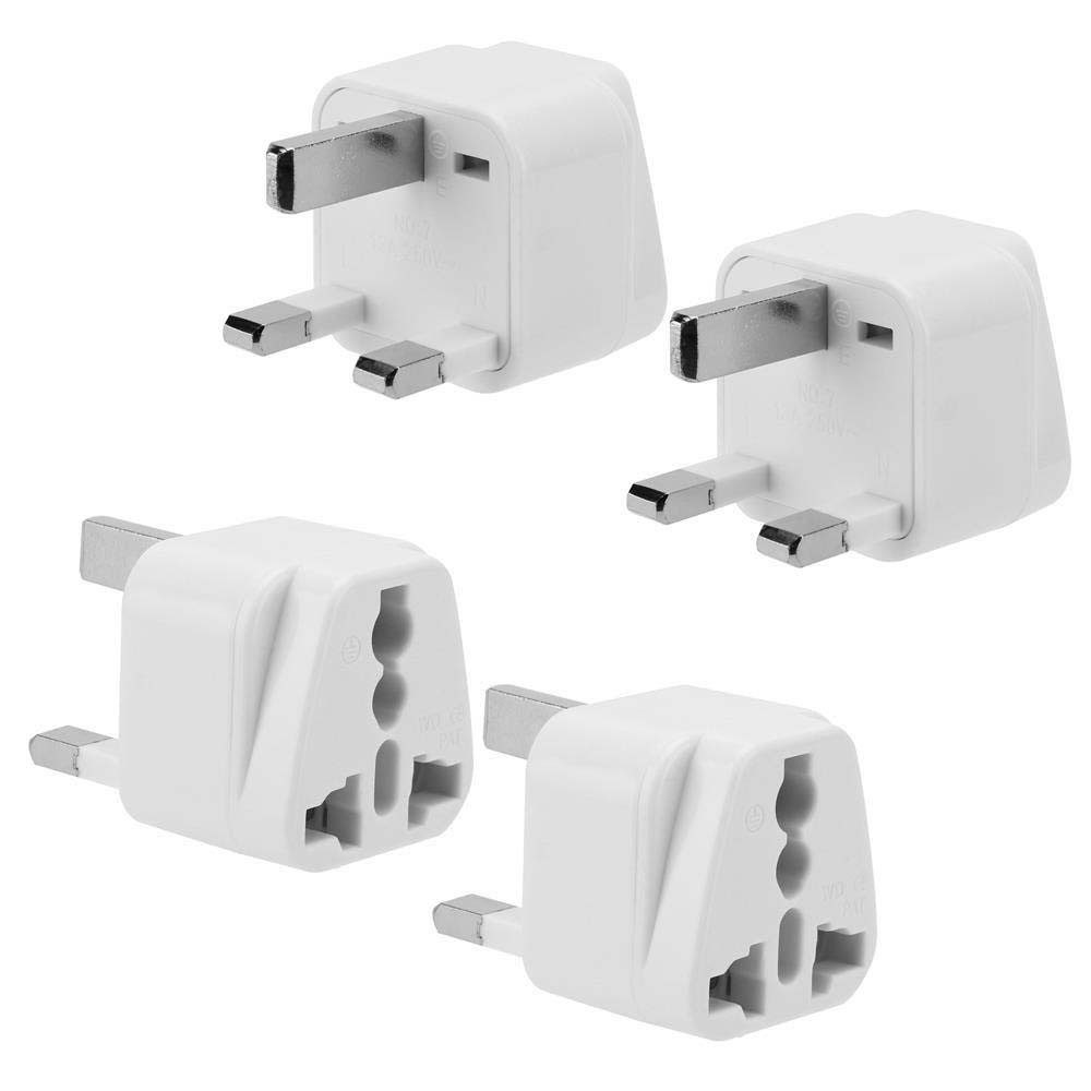 Intirilife Stromadapter, 4x Steckdosen Adapter in WEISS