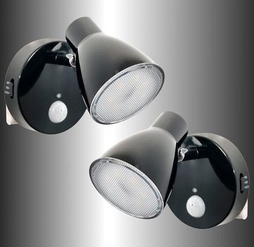 TRANGO LED Nachtlicht, 2er Set 2635-025 LED Sensor Nachtlicht *MILO* mit Bewegungssensor & Automatikfunktion in Schwarz Sicherheitslicht 230V Steckdosenlampe, Wandlampe, Orientierungslicht, Nachtlampe, Steckdosenlicht