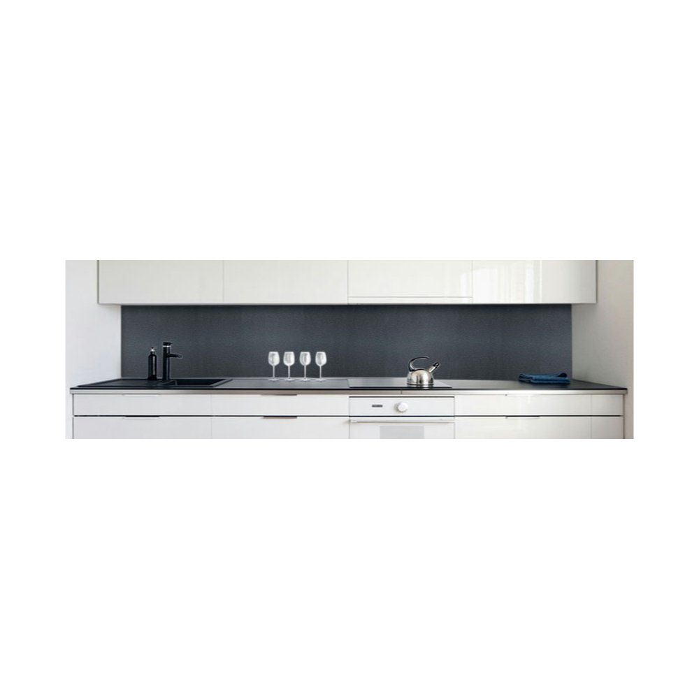 Küchenrückwand Hart-PVC 0,4 Premium Küchenrückwand Graphit selbstklebend Schwarz DRUCK-EXPERT mm