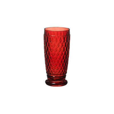 Villeroy & Boch Longdrinkglas Boston Coloured Longdrink-Glas Rot, Glas
