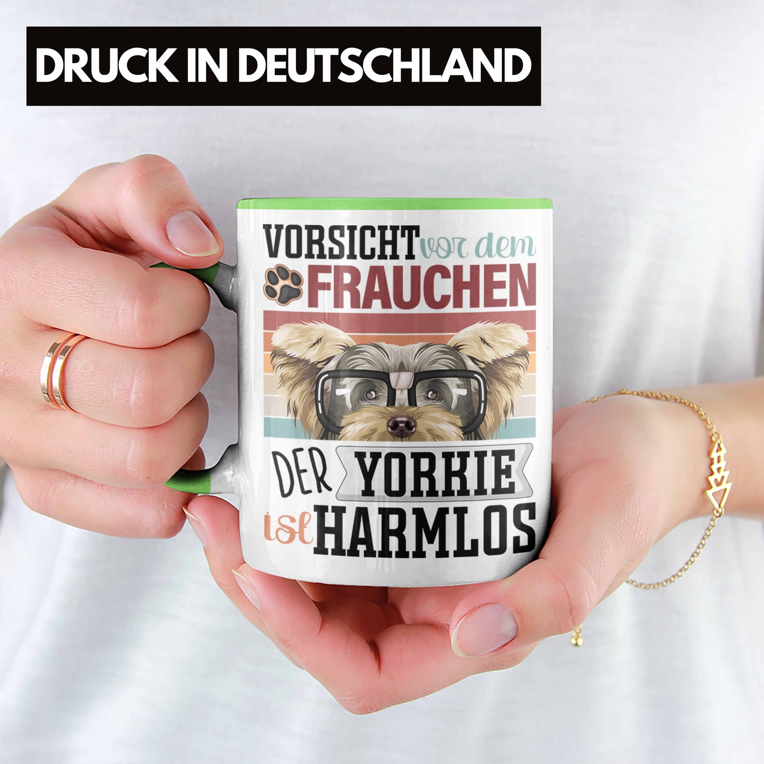 Geschenkidee Lustiger Trendation Frauchen Grün Spruch Yorkie Tasse Geschenk Besitzerin Tasse