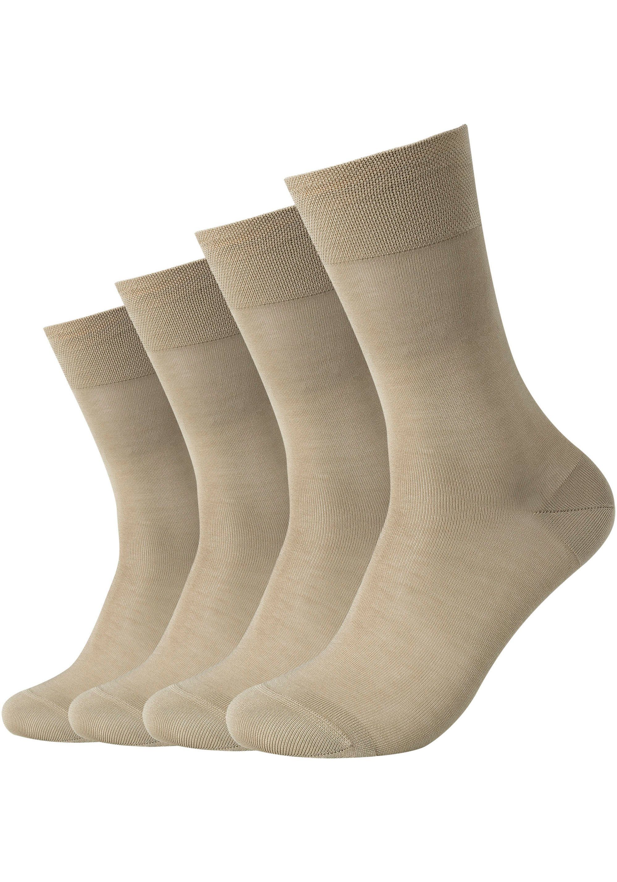 Camano Ferse Socken (Packung, Mit und verstärkter 4-Paar) Fußspitze