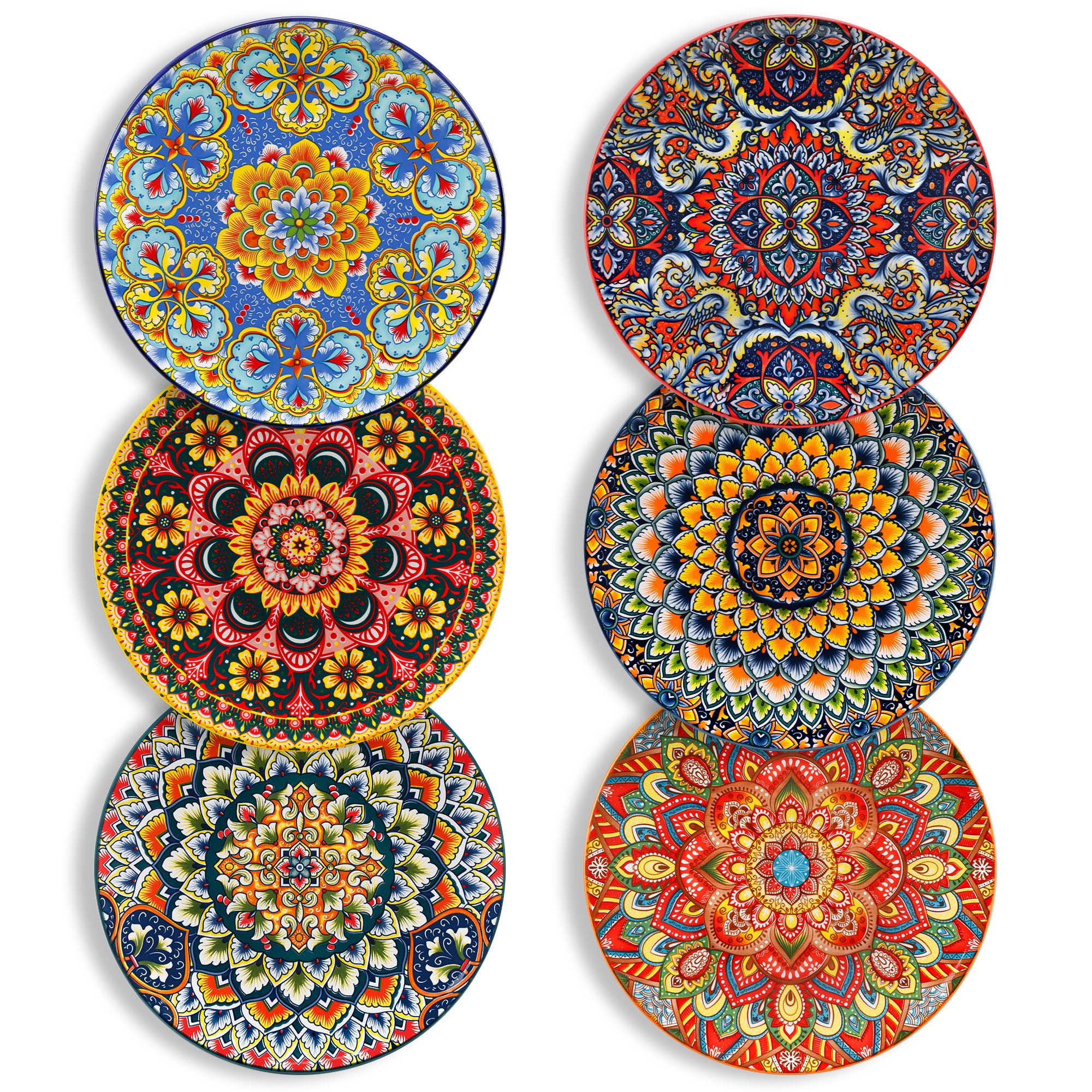 vancasso Dessertteller 6tlg Teller für 6, Porzellan Dessertteller, Kuchenteller, BOHO-Stil, (6 St)