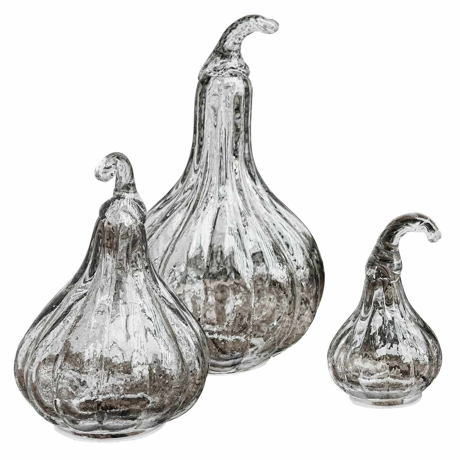 Mirabeau Dekoobjekt Kürbis 3er Set Lacey klar. Reduzierter Preis € 19,95. Unverbindliche Preisempfehlung € 22,95