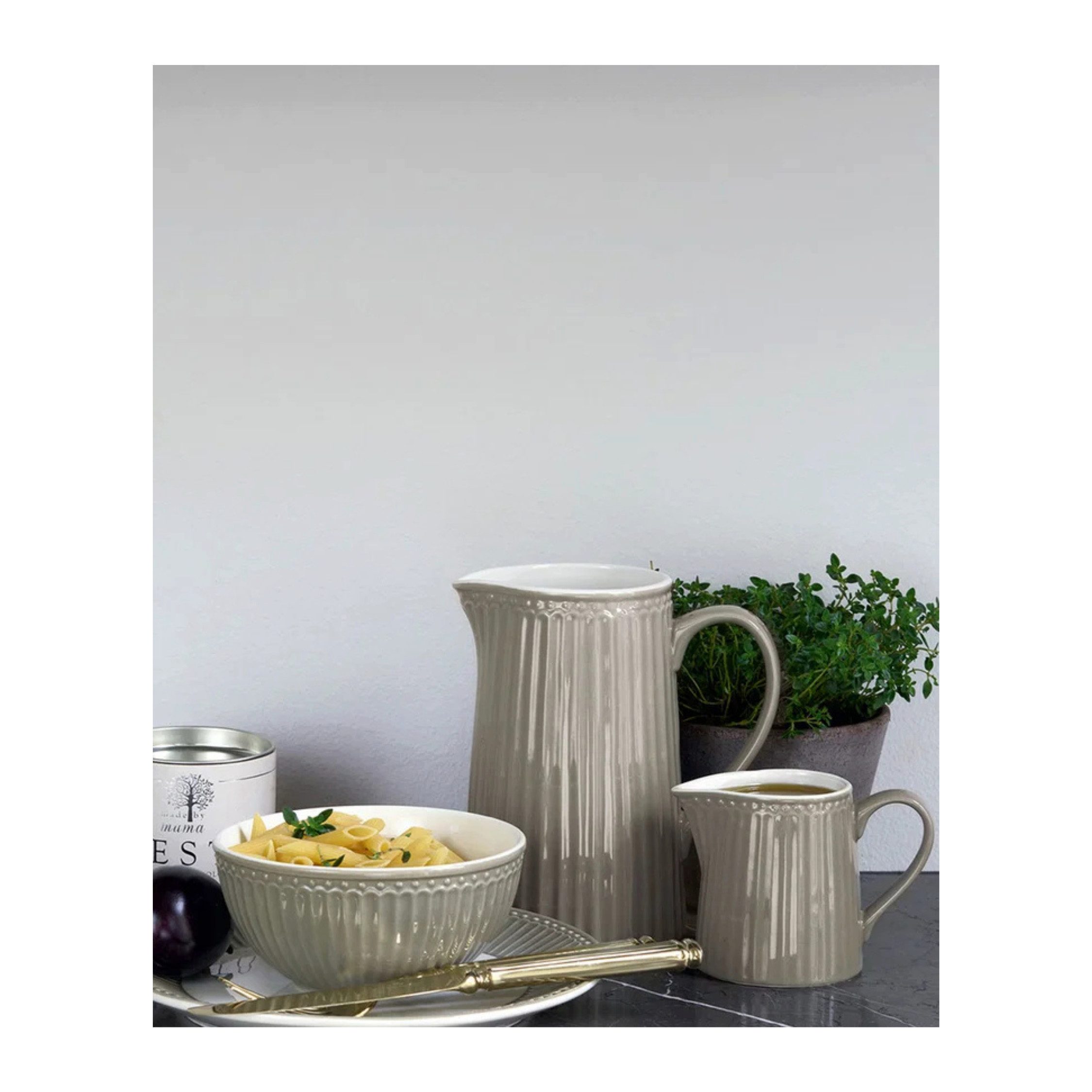 Greengate Müslischüssel GreenGate Müslischale Alice Warmes Grau