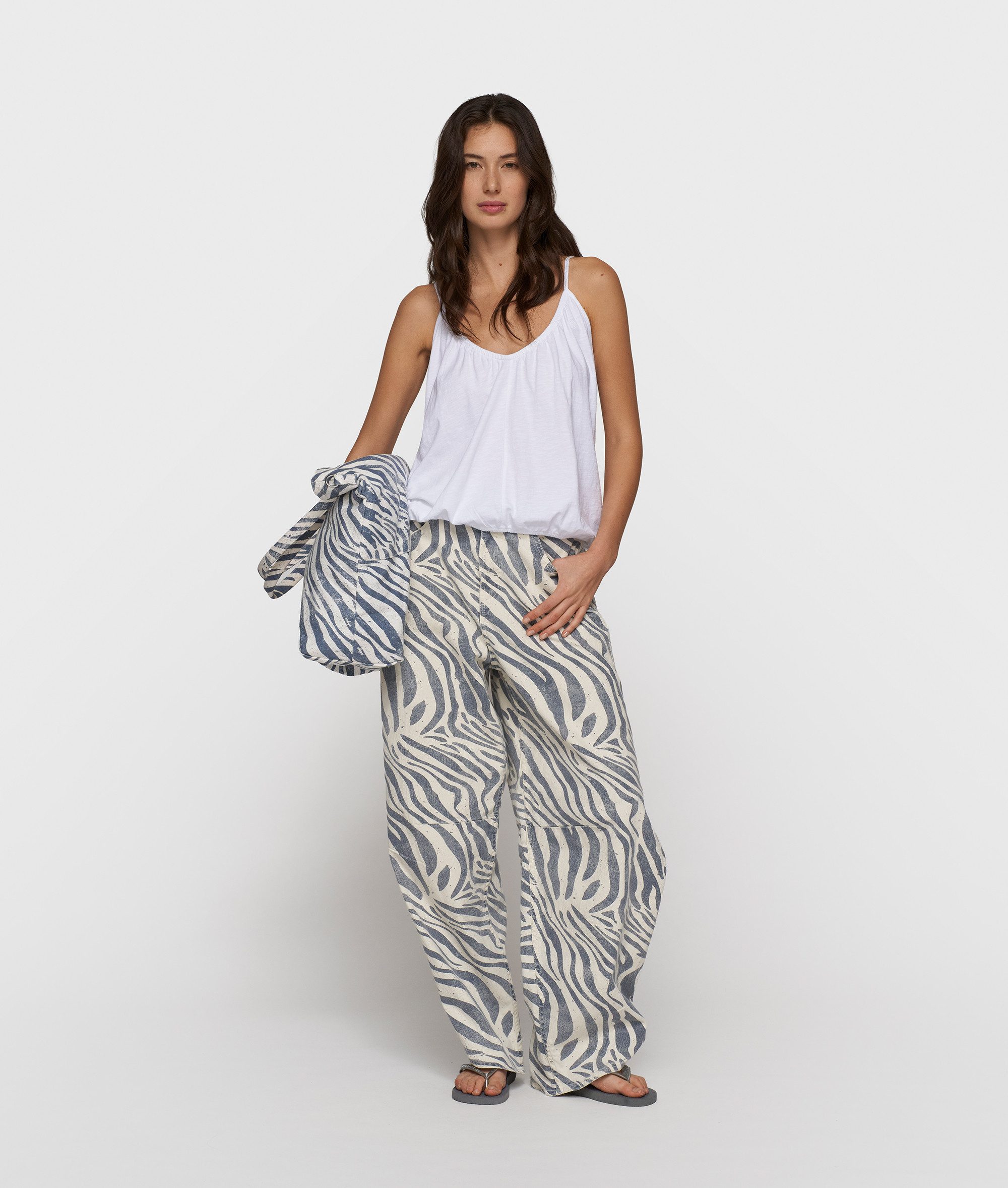 10DAYS 5-Pocket-Hose western pants zebra 1332 light vanilla