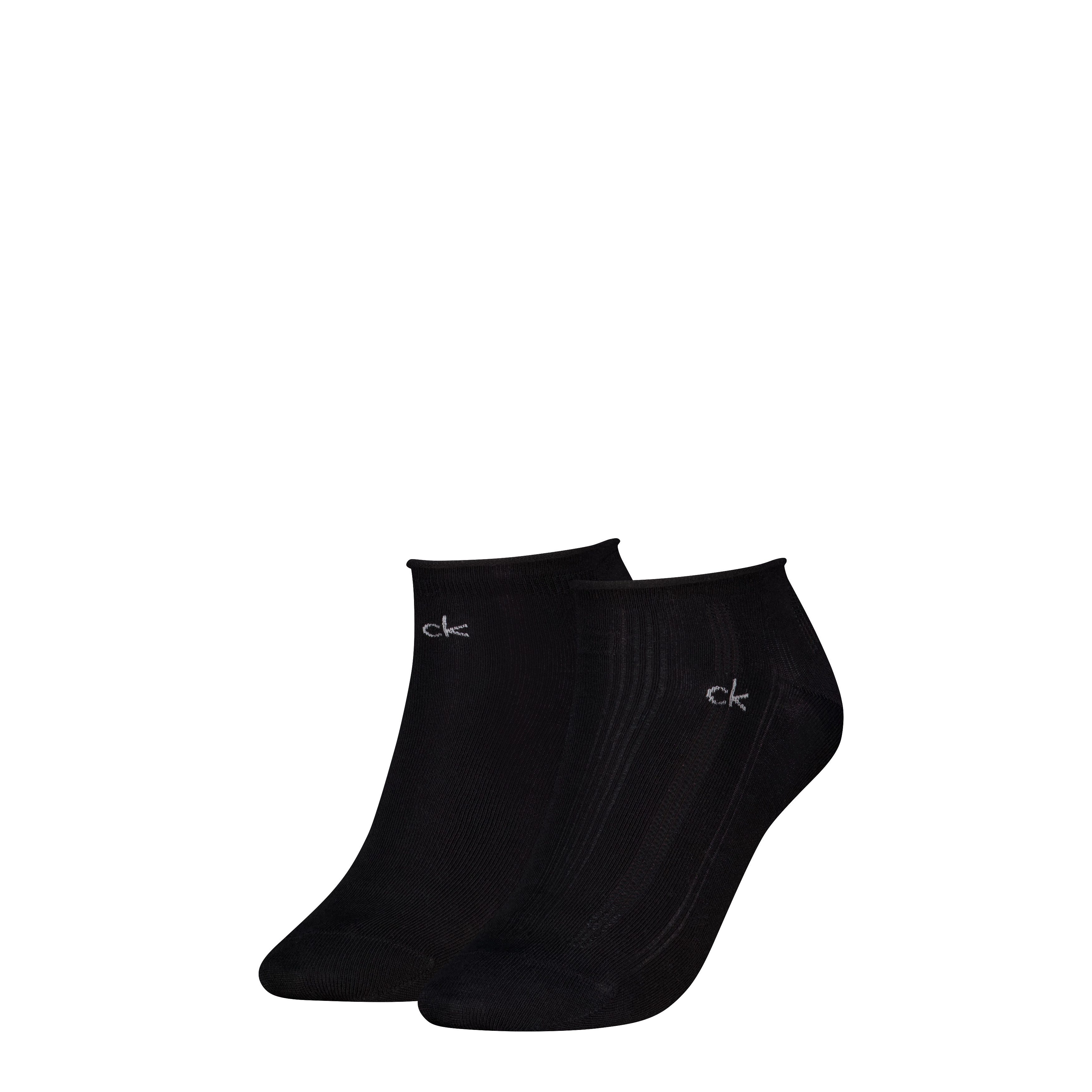 Calvin Klein Sneakersocken CK WOMEN SNEAKER PELERINE (2 Paar) mit kleinem Rollbund, Cotton-Mix, elastisch