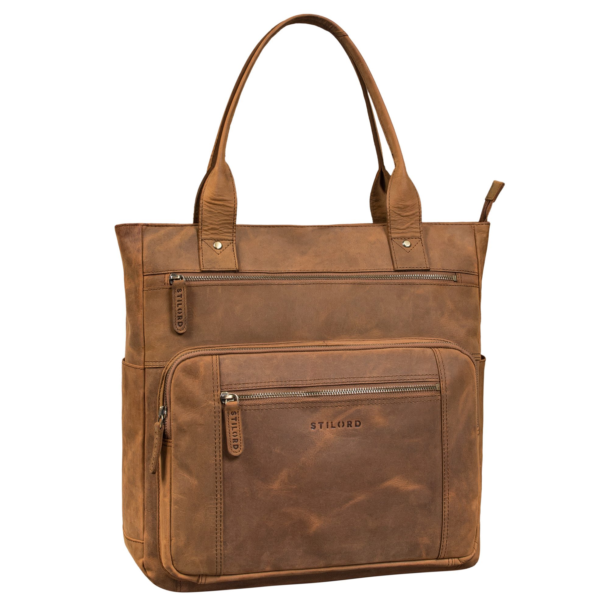 Handtasche "Bonnie" Große Handtasche Damen Leder Shopper mit vielen Fächern