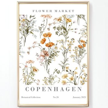 homestyle-accessoires Poster Bilderset FLOWER MARKET FLORENCE MILANO 3er SET, Ohne Bilderrahmen