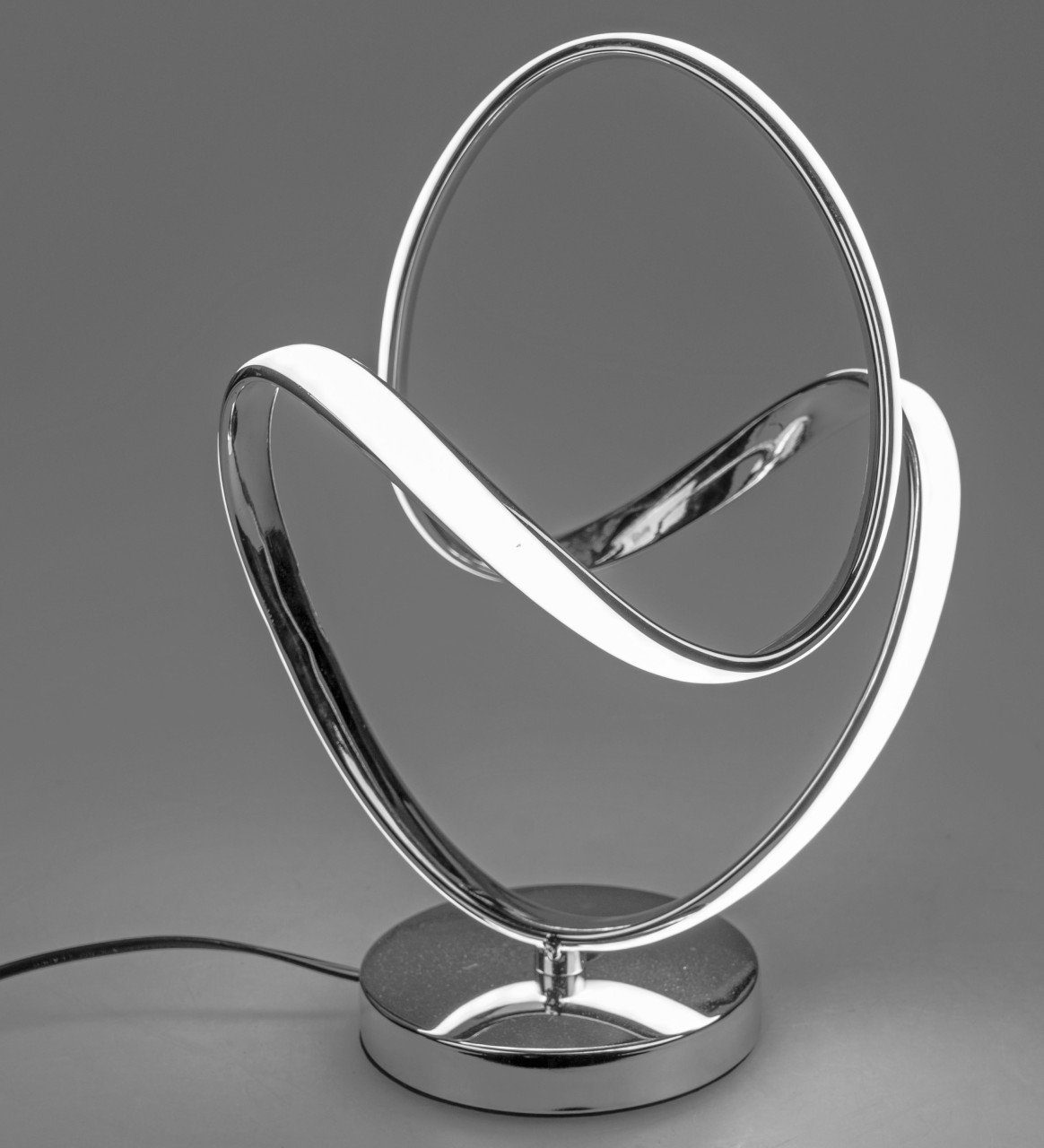 formano Tischleuchte LED Lichtband, Silber B:25cm H:33cm Metall