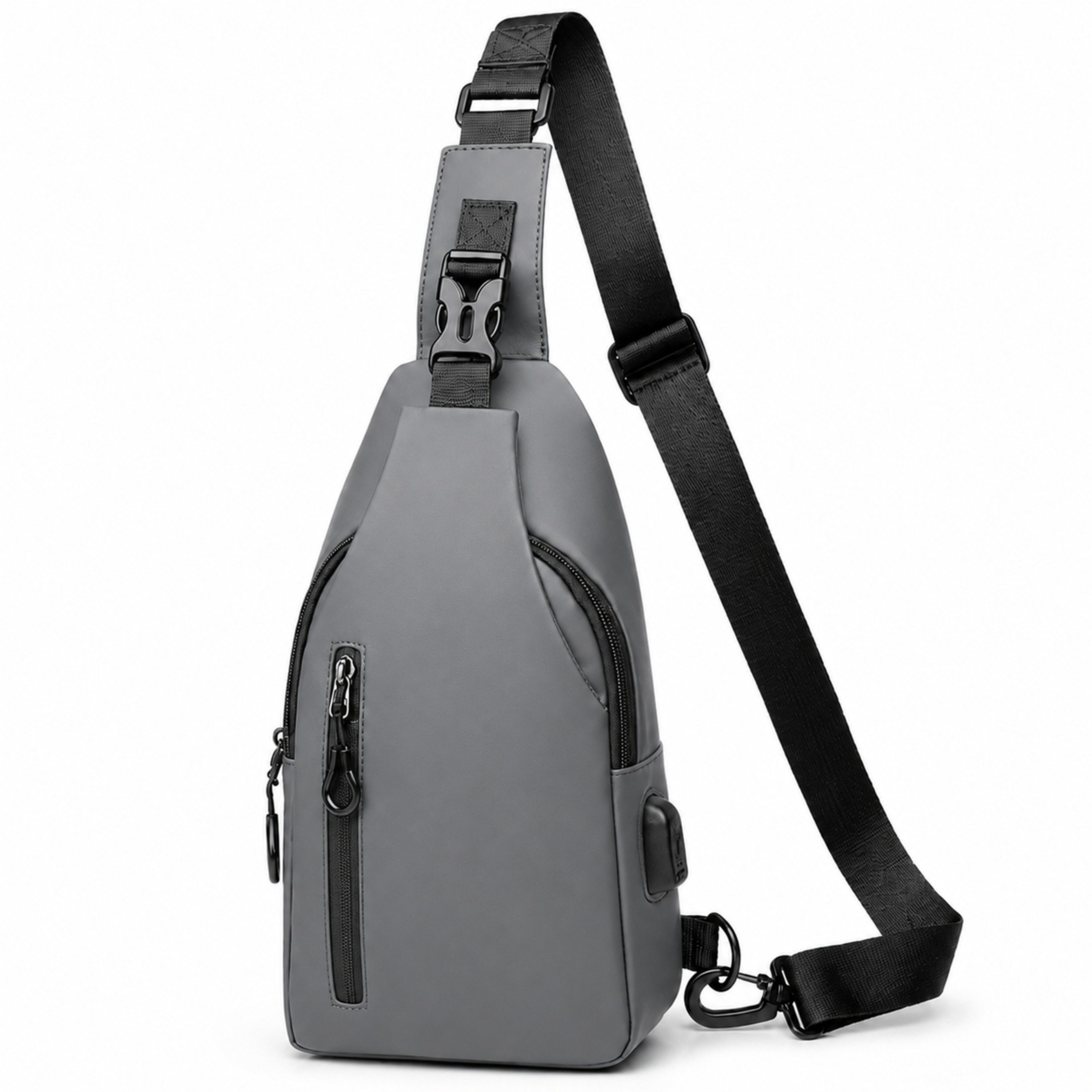 StellarLuma Umhängetasche Herren Tasche Umhängetasche Brusttasche Schultertasche Crossbody (Erhältllich in drei verschiedenen Farben), 3 Fächer, Kopfhöreröffnung und wechselbarer Schultergurt fürs Tragen