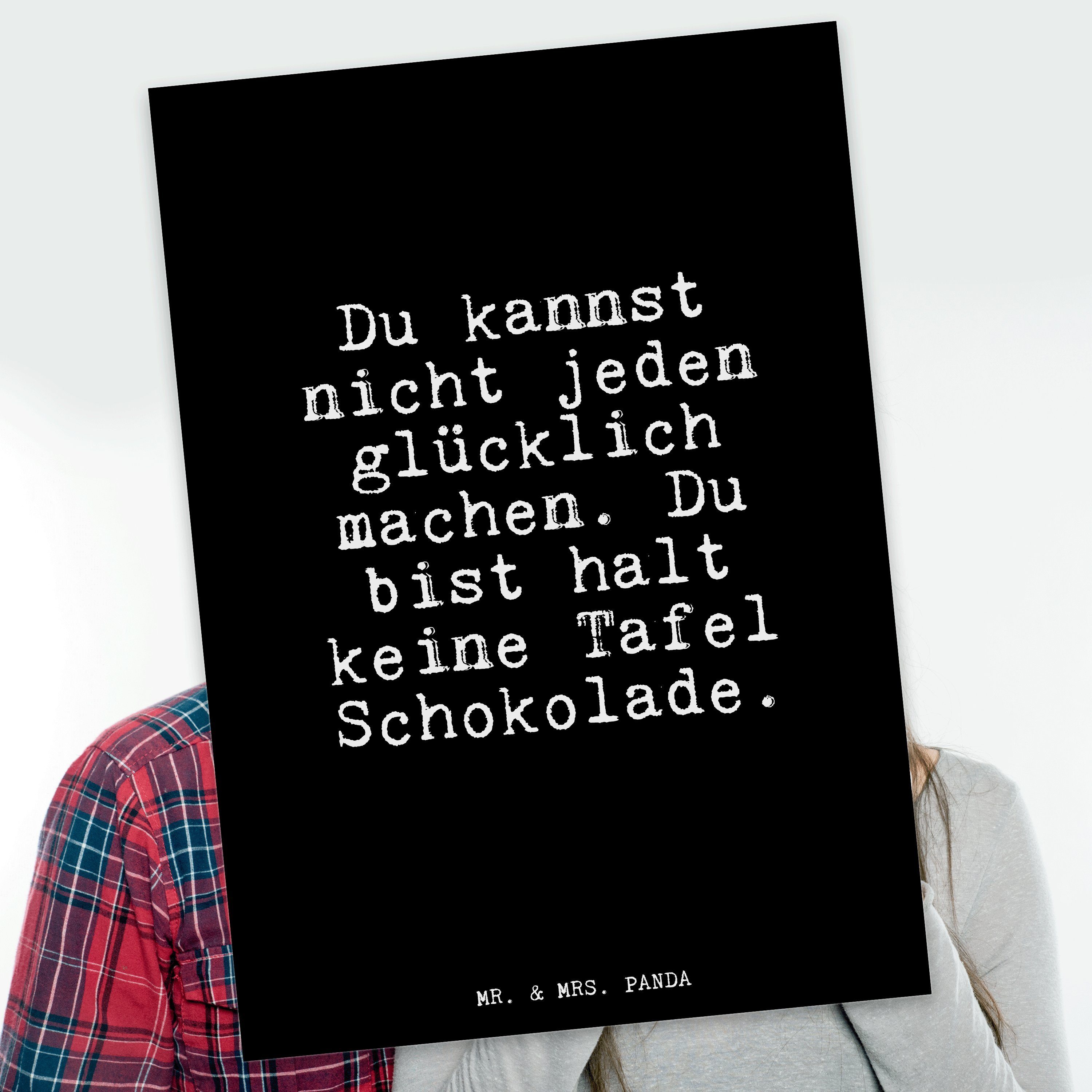 Mr. & Mrs. Panda Postkarte »Du kannst nicht jeden... Schwarz