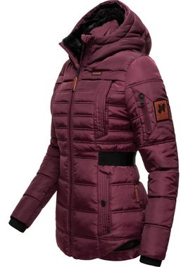 Navahoo Winterjacke Melikaa edler Kurzmantel mit abnehmbarem Kunstfellkragen