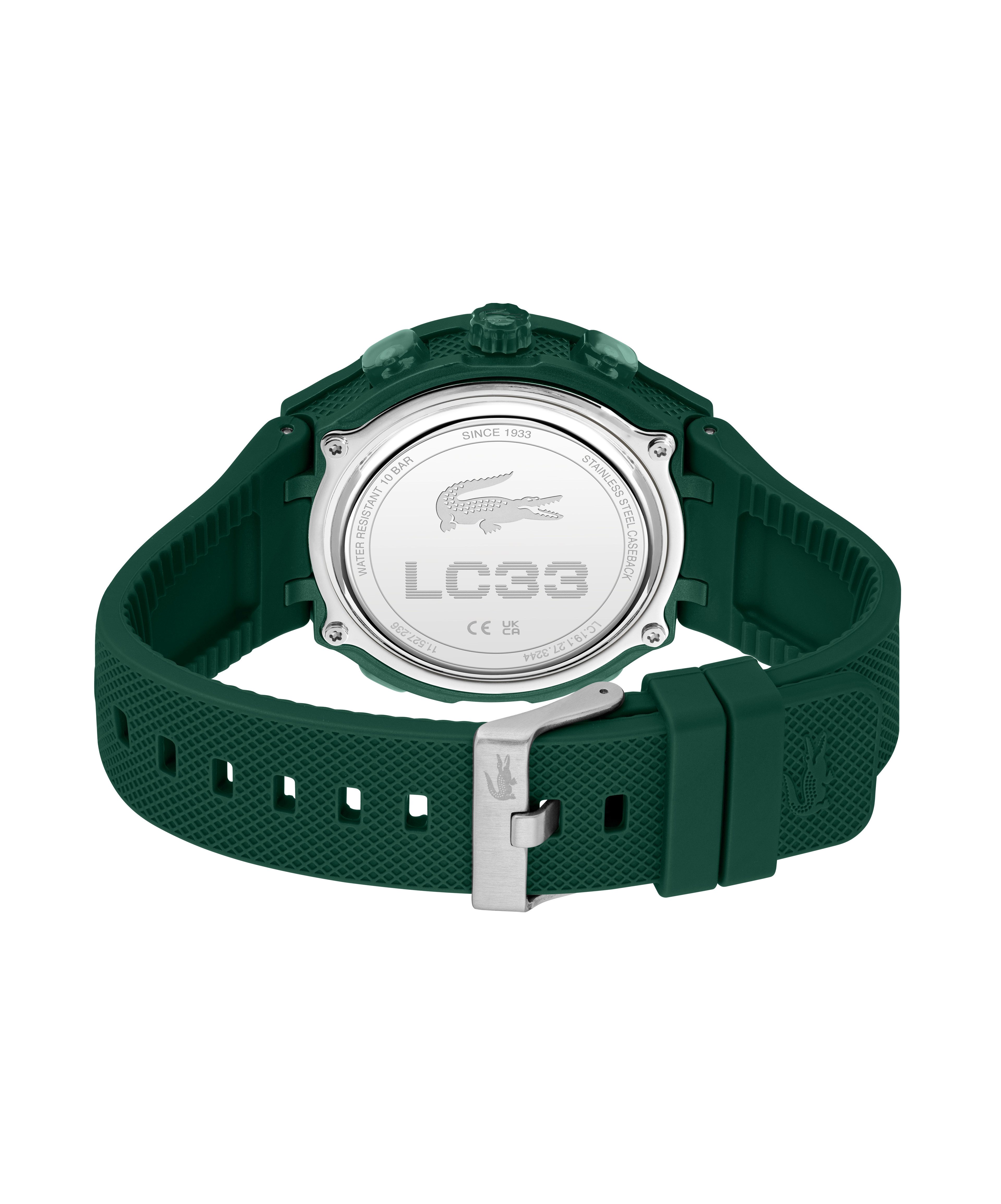 Lacoste Chronograph LC33 2011449, Quarzuhr, Armbanduhr, Herrenuhr, Silikonarmband, analog, digital, Tag