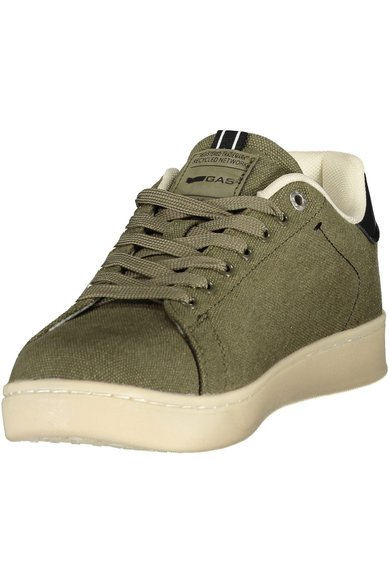 GAS Sneaker Herren Sportschuh Grün mit Schwarzen Details und