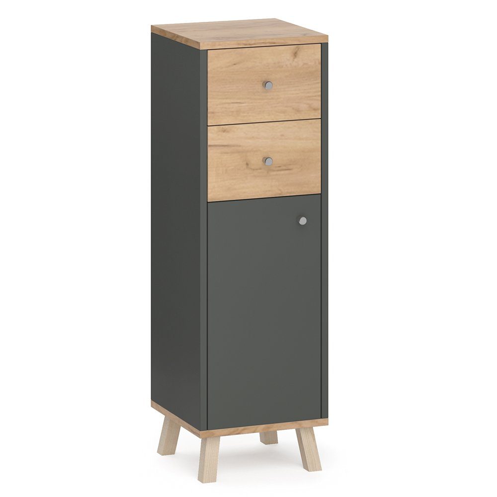 Vicco Midischrank Senyo, Anthrazit/Goldkraft Eiche, 30 günstig online kaufen