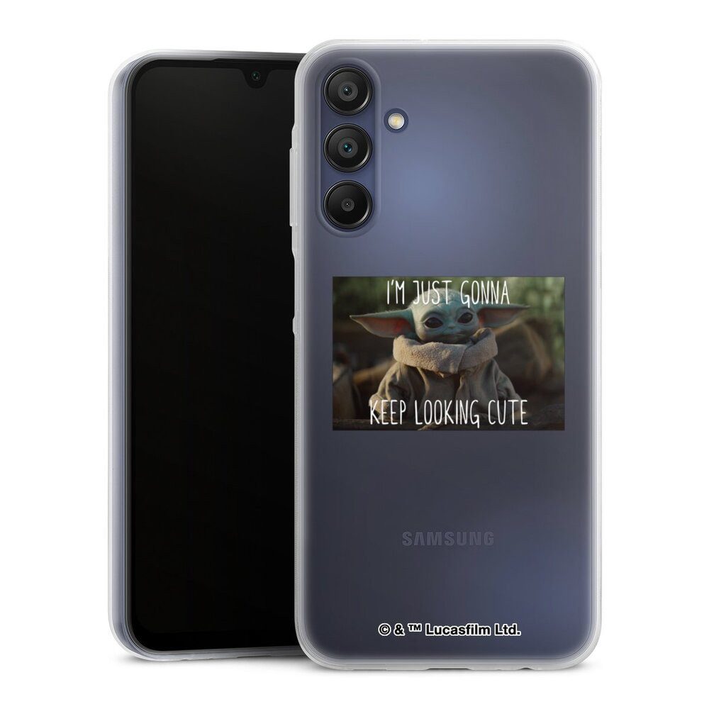 DeinDesign Handyhülle Star Wars Baby Yoda The Child Star Wars The Child Cute Transparent, Samsung Galaxy A15 5G Slim Case Silikon Hülle Ultra Dünn Schutzhülle