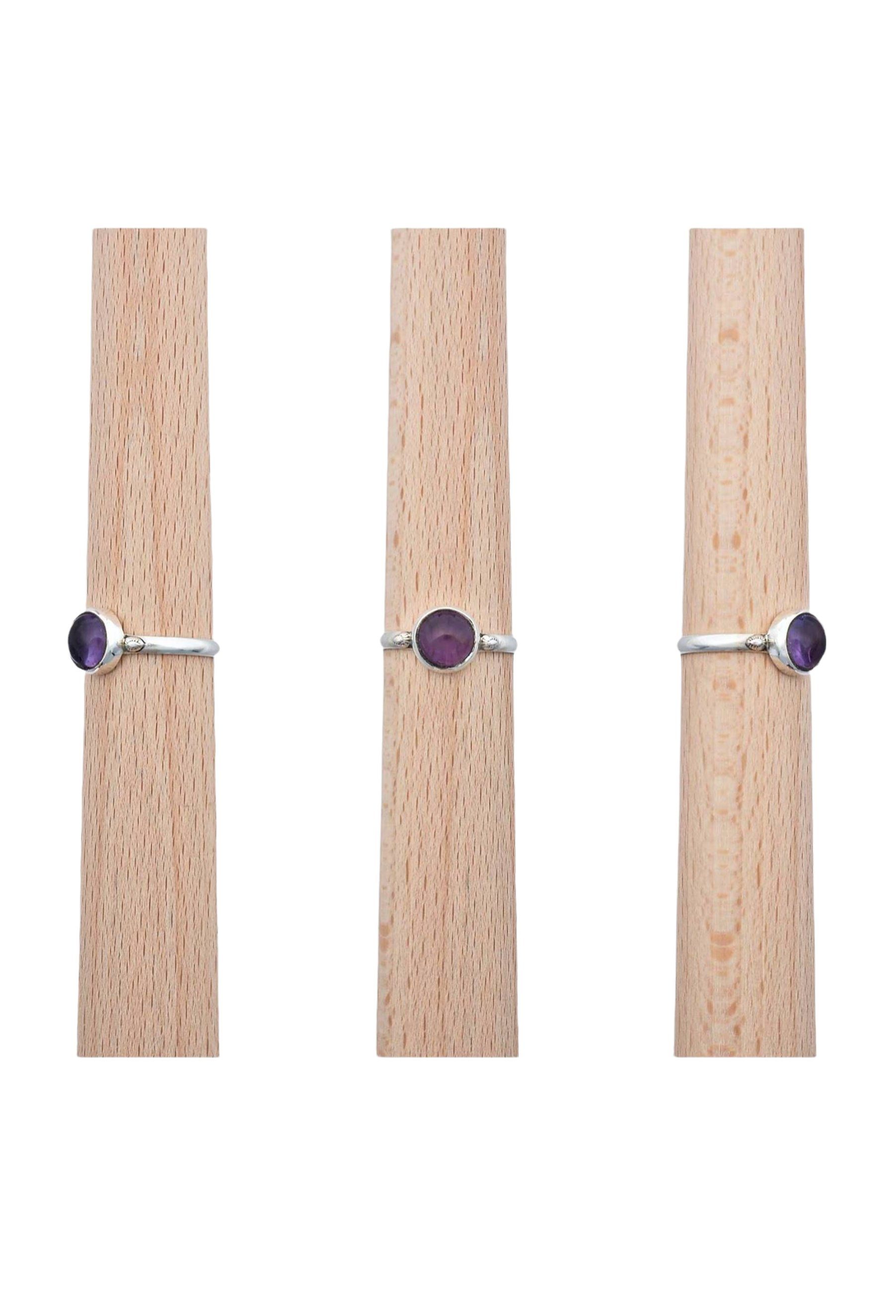 Silberring mantraroma mit 925er Silber Amethyst