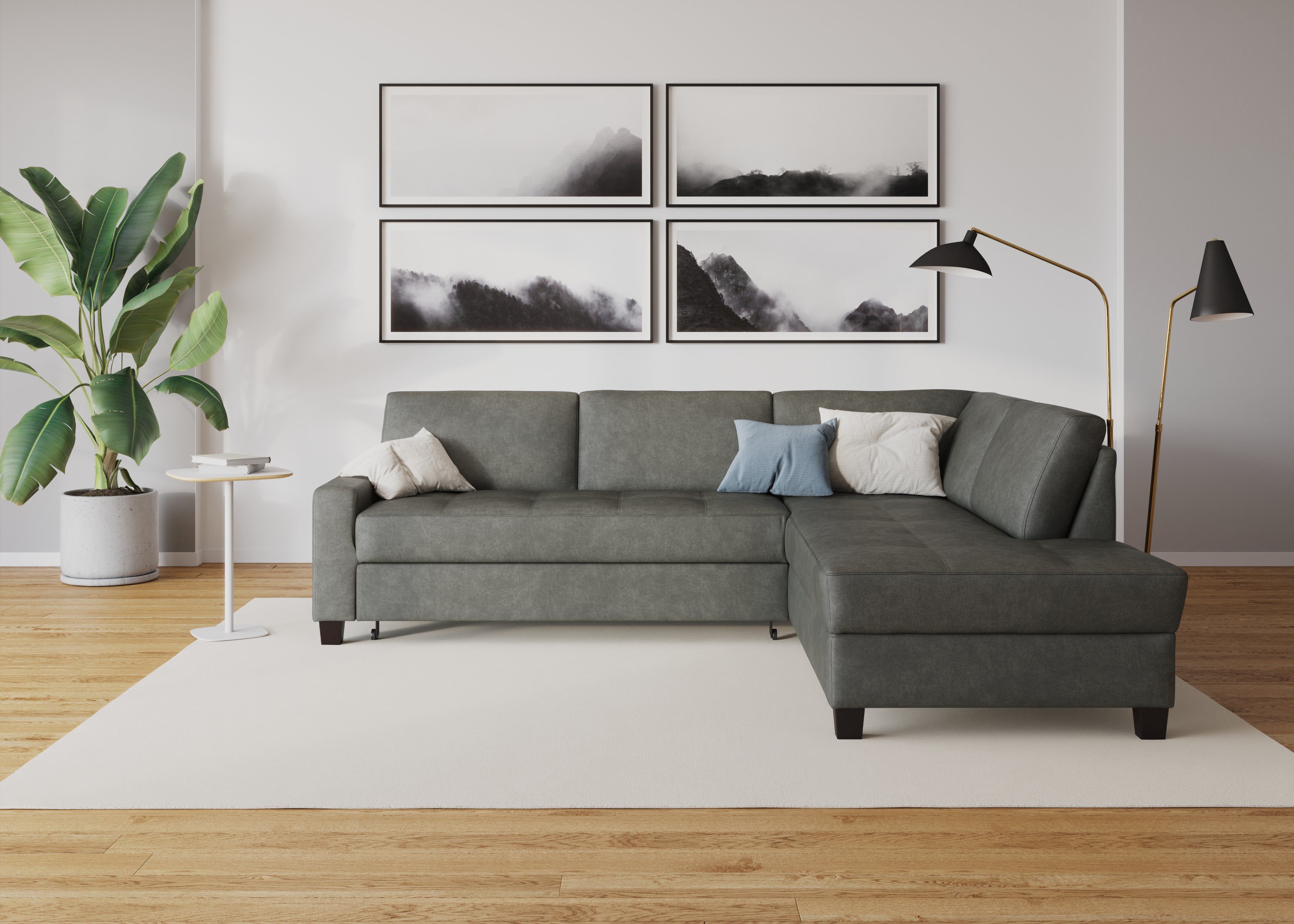 DOMO collection Ecksofa "Florentina zeitlos und elegant, Sitznähte als Desi günstig online kaufen