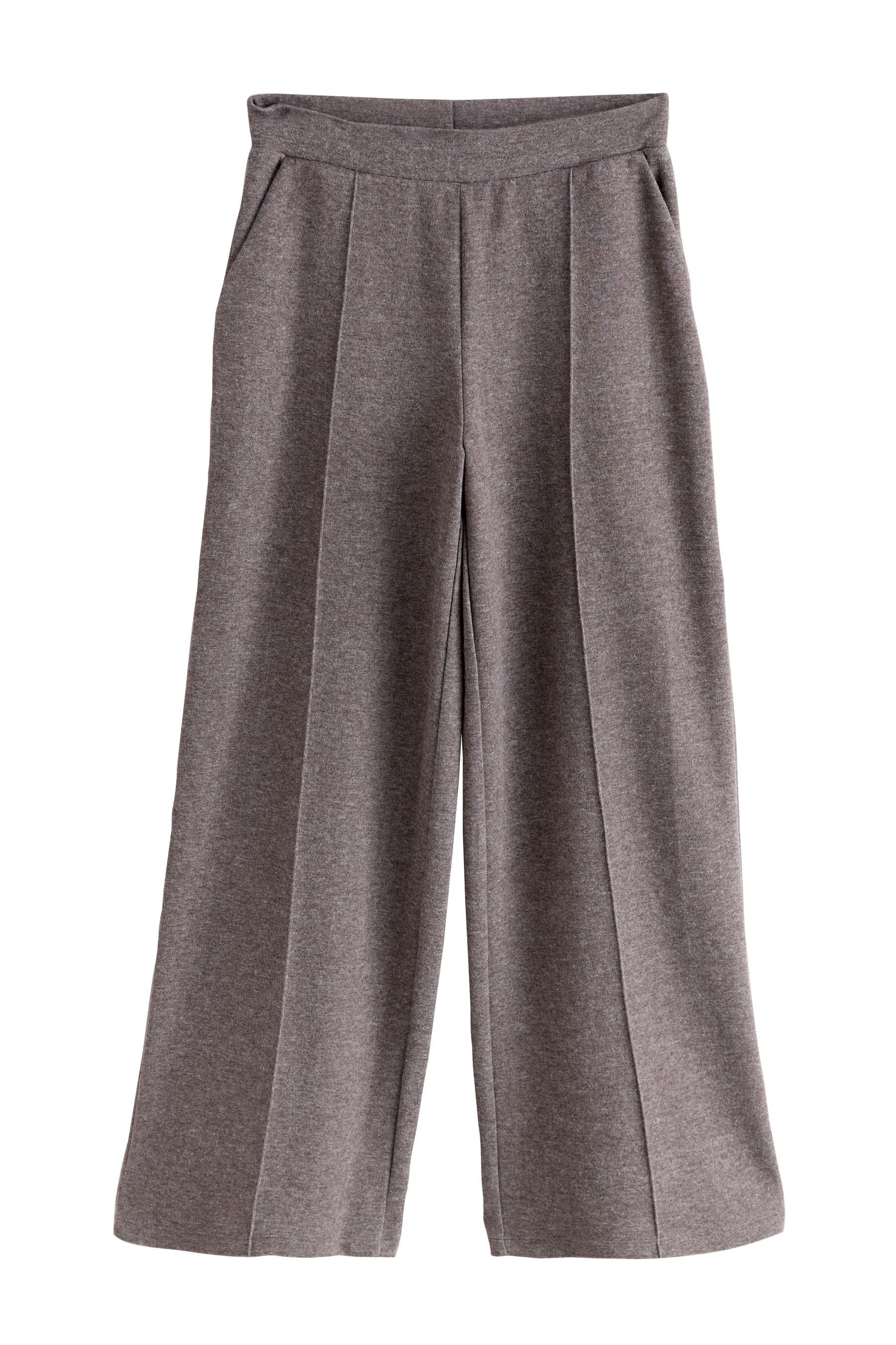 Stoffhose Hose mit weitem Bein in Wolloptik