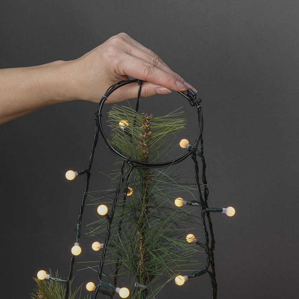 Stränge Ø KONSTSMIDE Christbaumschmuck, 17, Dioden, 8 vormontiert, 560 mit à Dioden 70 Weihnachtsdeko aussen, Ring Globes, LED-Baummantel