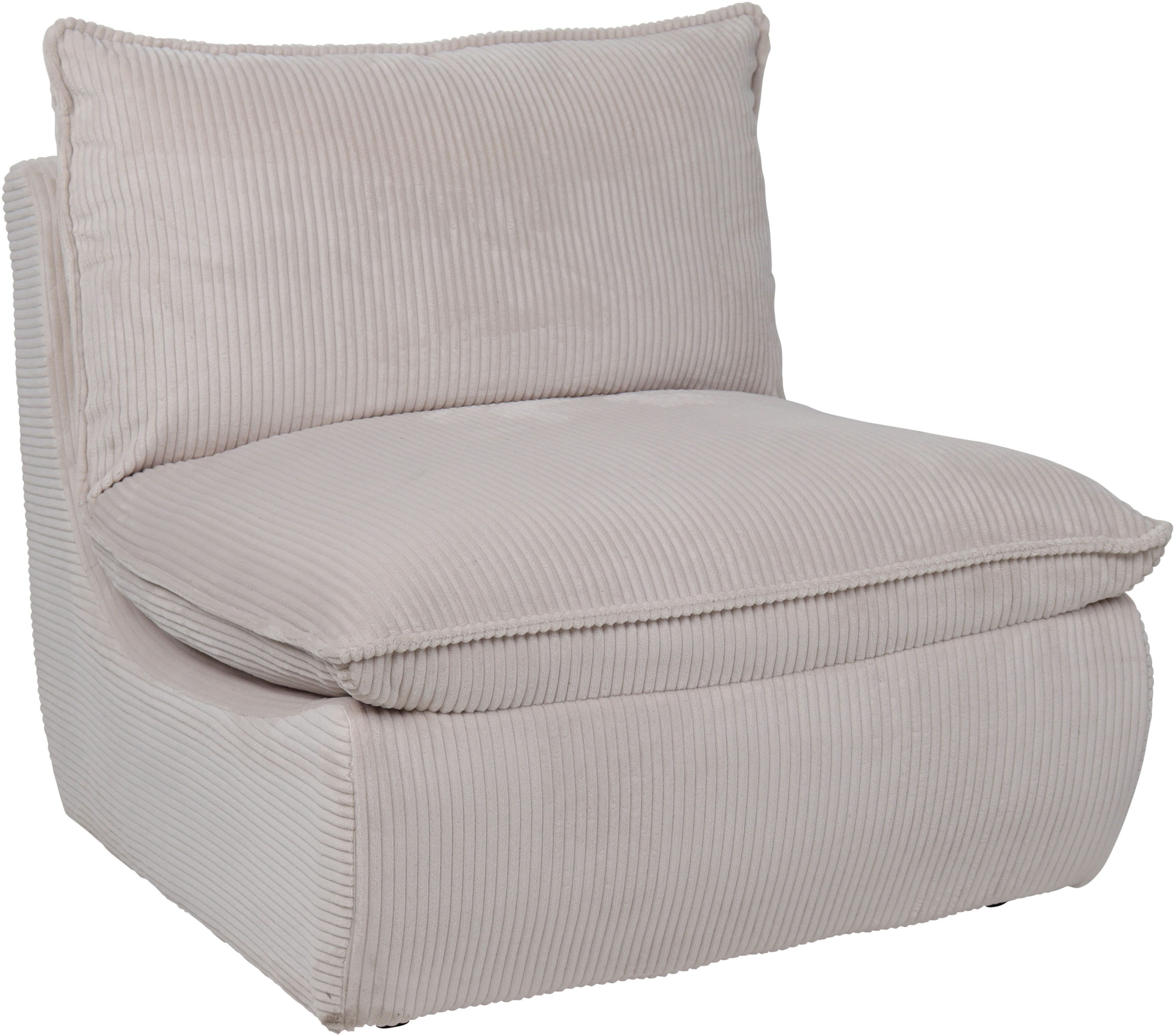 HELA Loungesessel RHODOS (1-St), Sessel;gepolstert;aufgesetztes Kissen;Microfaser;Breitcord