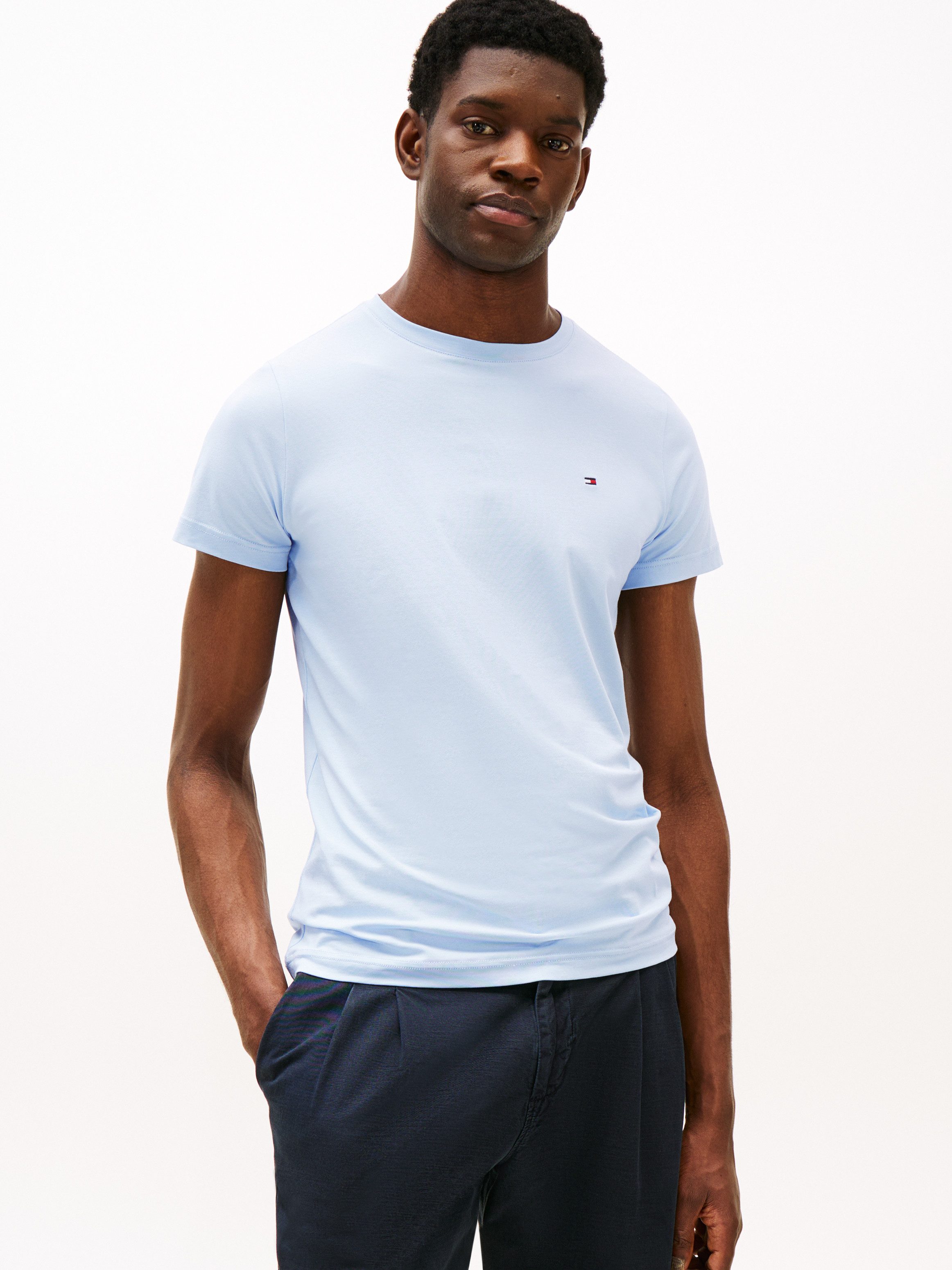 Tommy Hilfiger T-Shirt STRETCH SLIM FIT TEE mit Rundhalsausschnitt günstig online kaufen