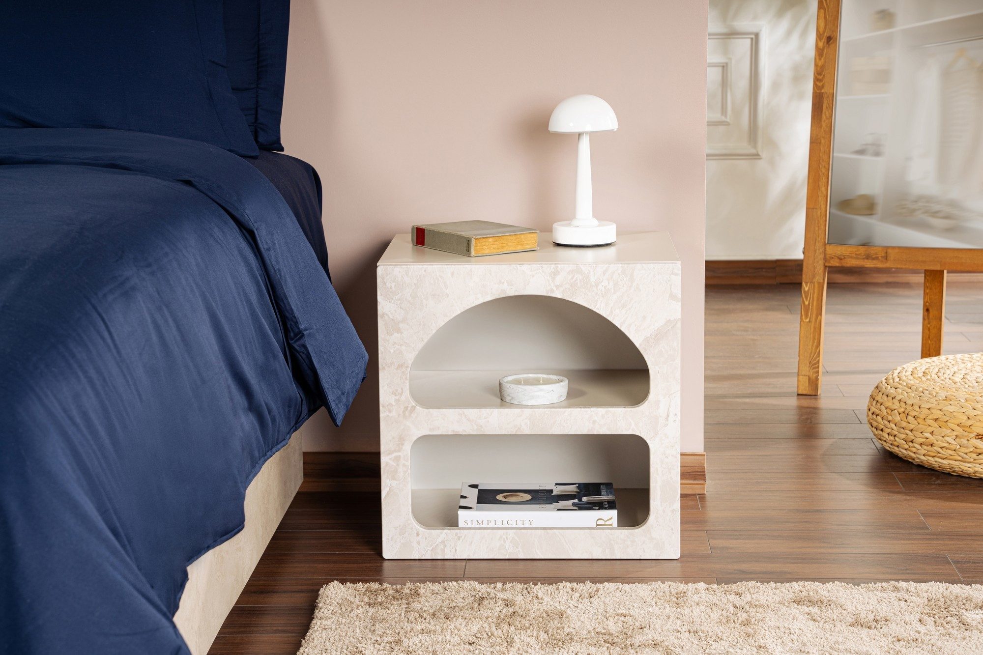 Skye Decor Nachtkonsole Lorin, Design Nachttisch, 50x50x40 cm