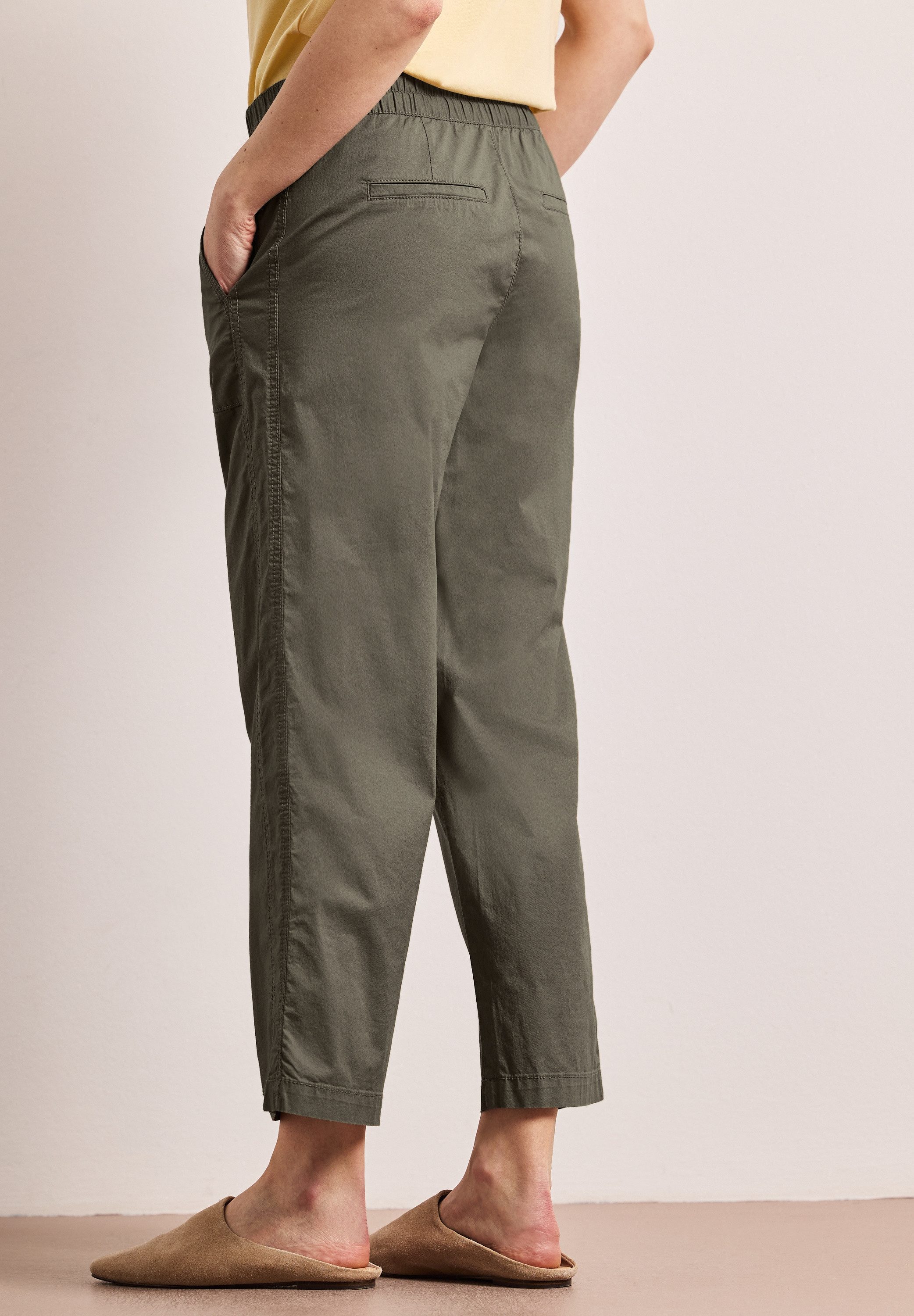 STREET ONE Paperbag-Hose mit elastischem Bund