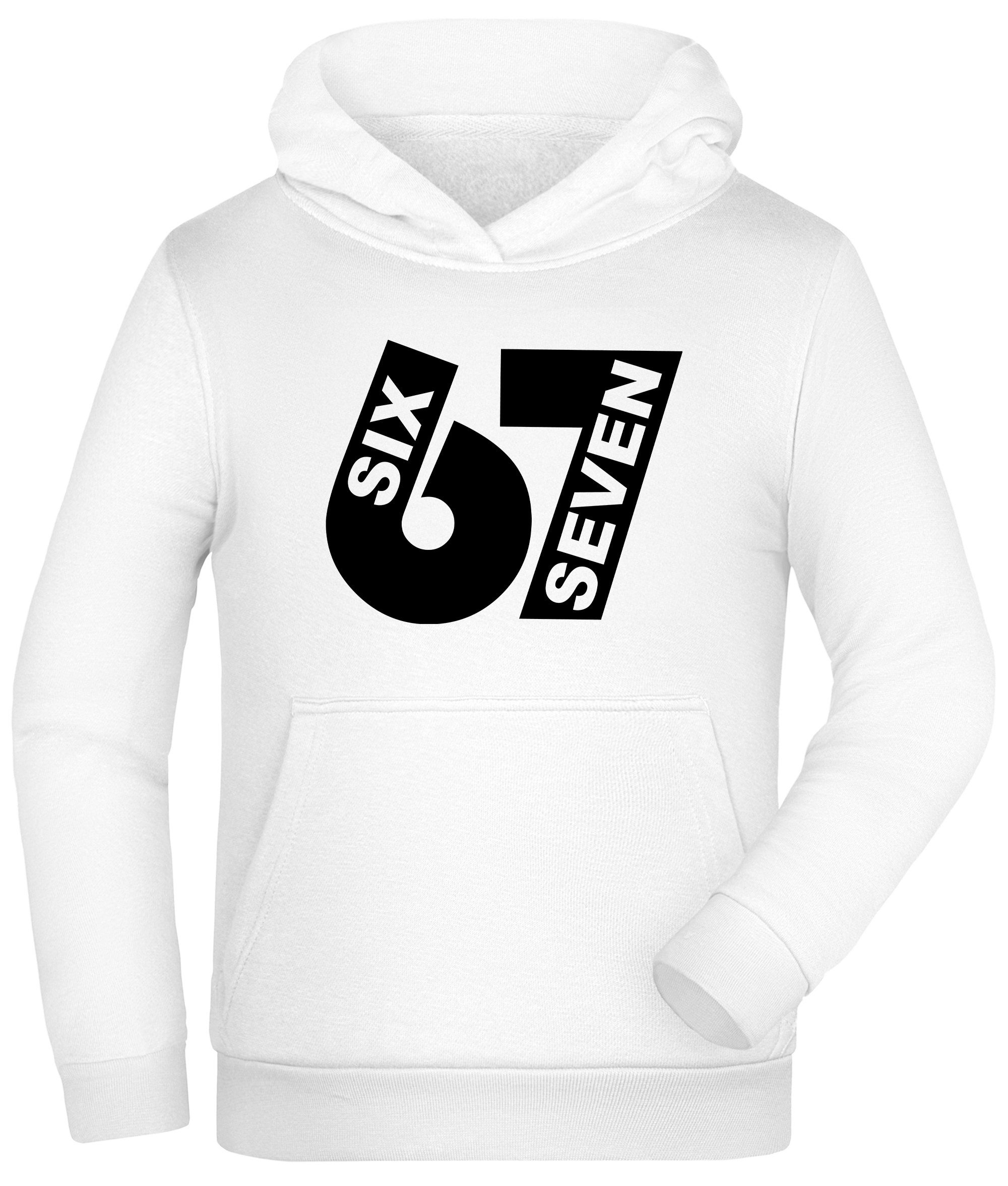 Kapuzenpullover Kinder Hoodie - six seven Brustprint