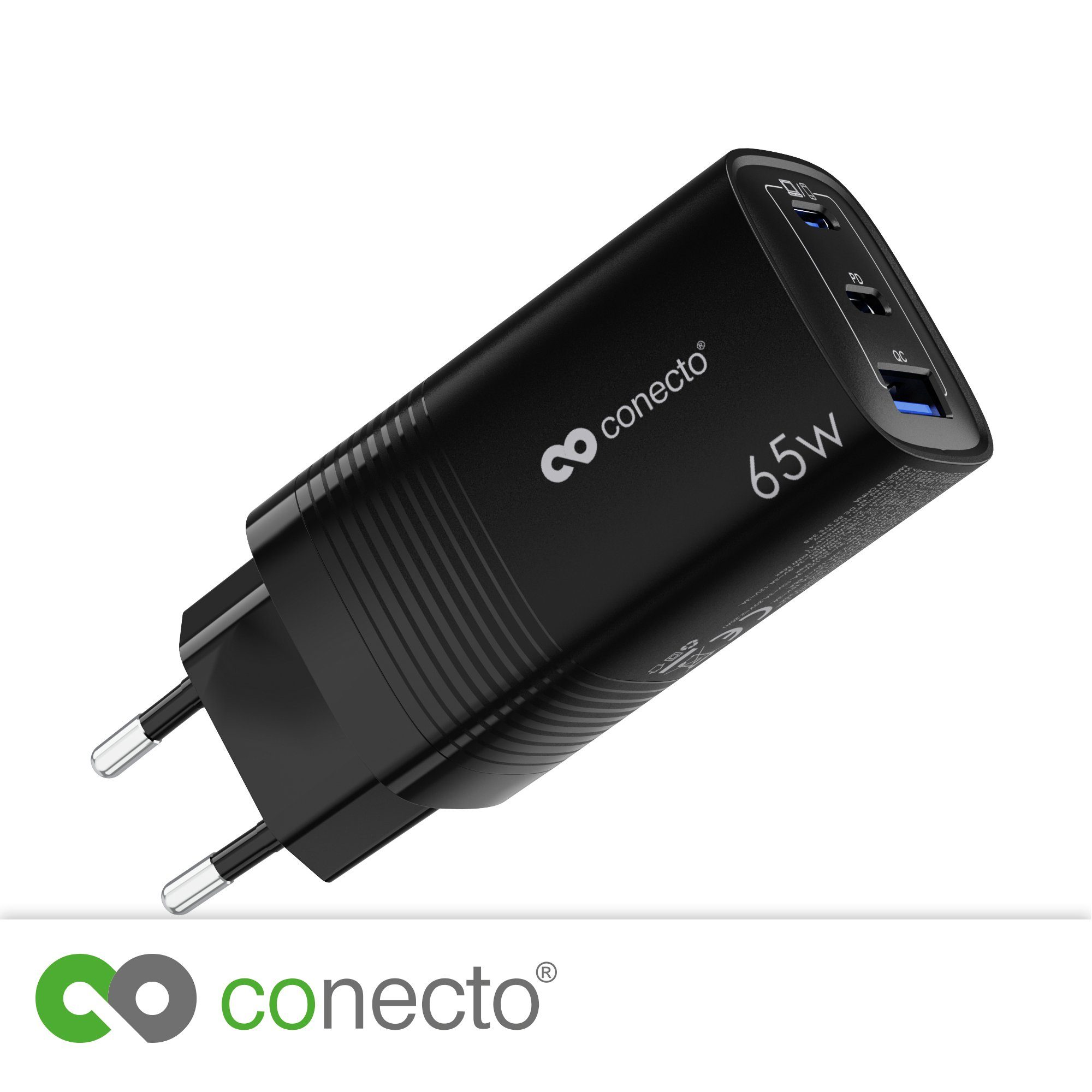 conecto USB-C Ladegerät, USB-Netzteil, GaN Schnellladegerät, Handy-Ladegerät USB-Ladegerät