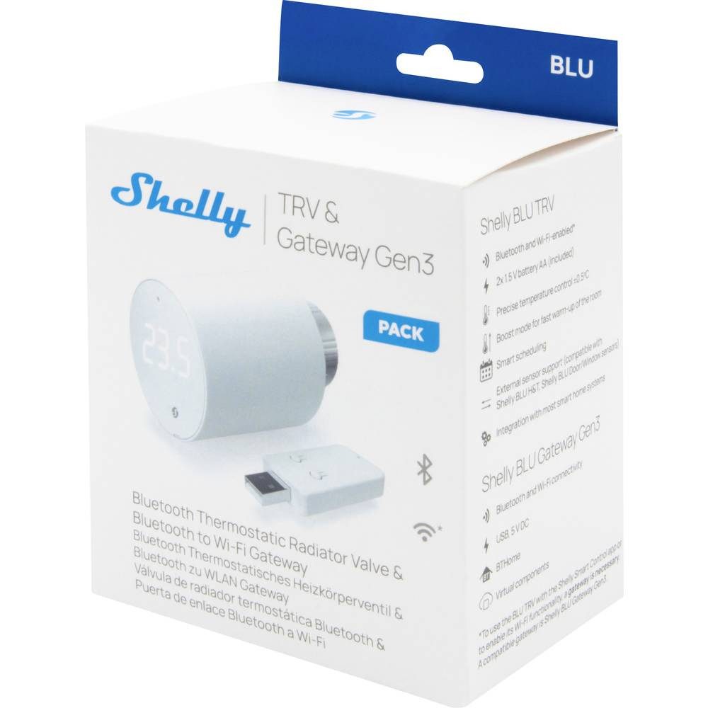 Shelly Plug & Play Heizkörperthermostat Shelly_B_TRV_1 Smart-Home-Steuerelement