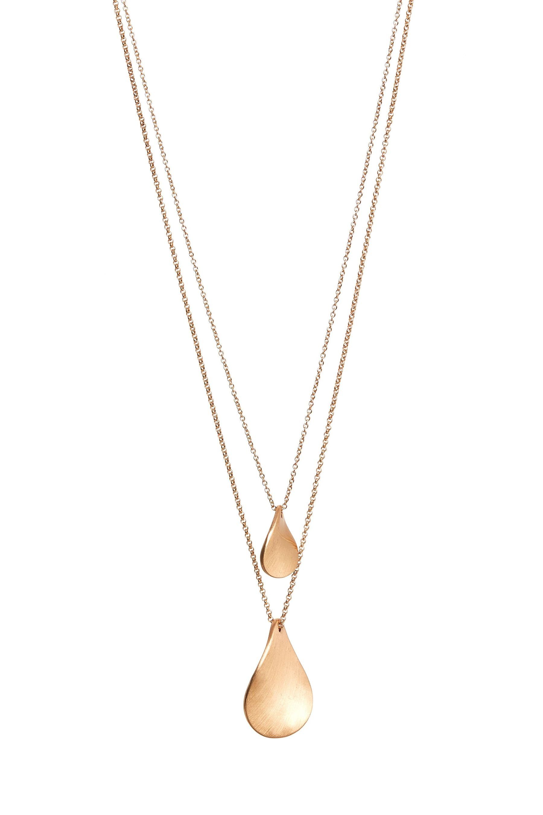 Gliederkette Zweireihige Kette mit Blattdesign