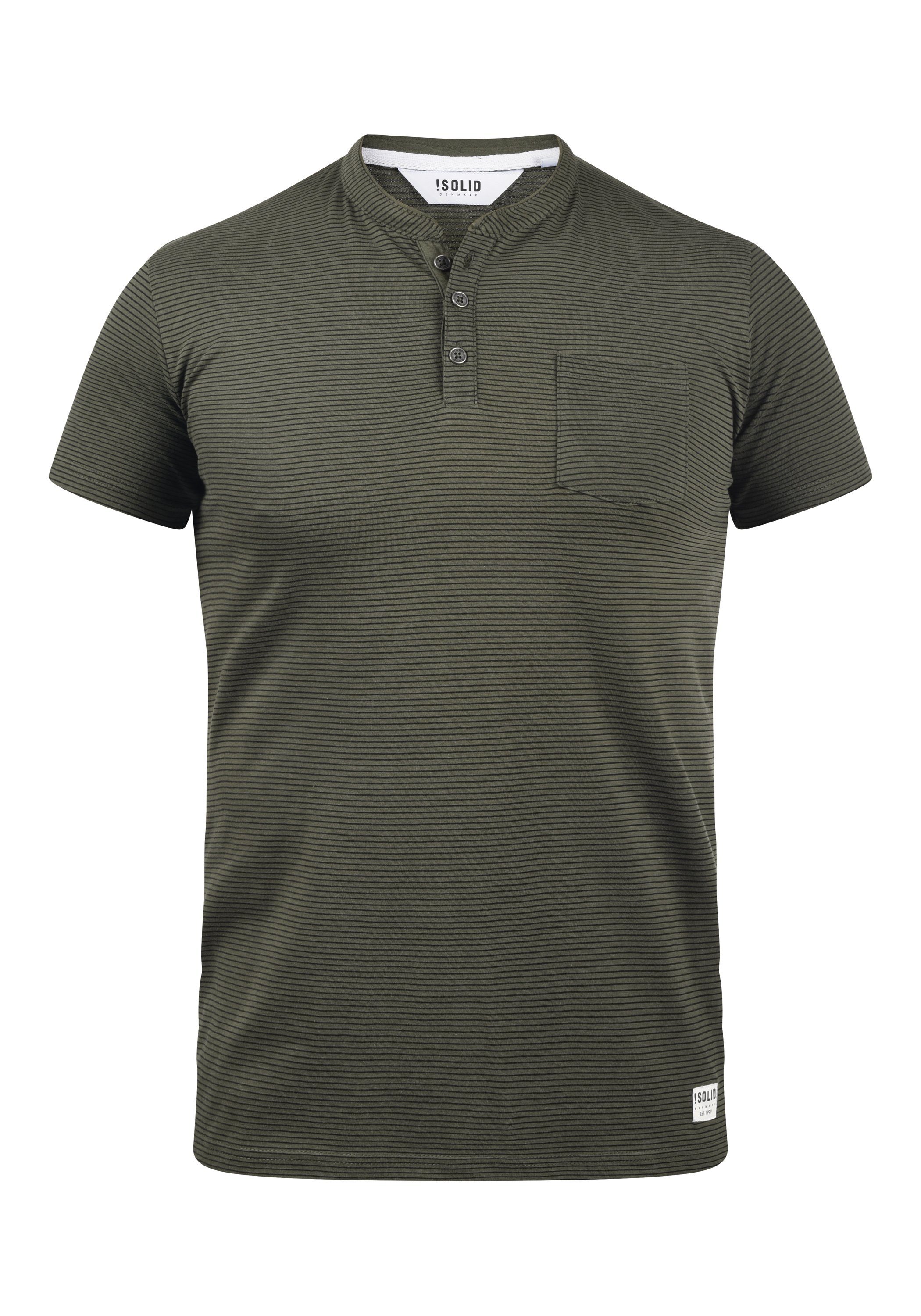 (8797) Ivy Melange !Solid T-Shirt Green Rundhalsshirt SDAlfi