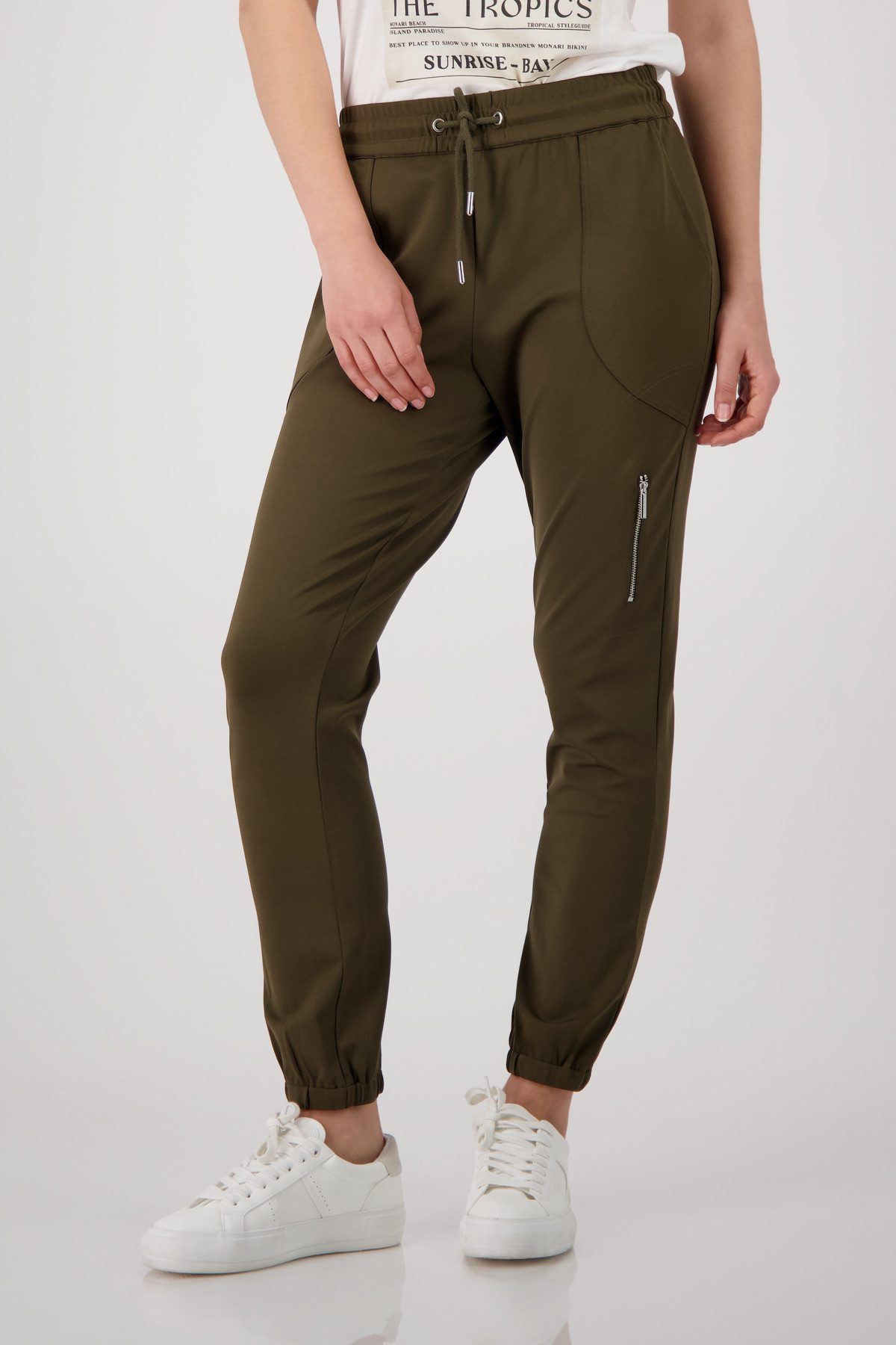 Monari Jogger Pants mit Reißverschlusstasche