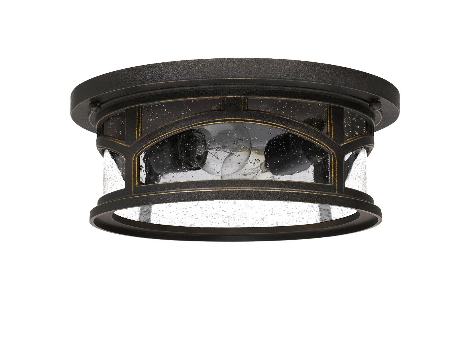 QUOIZEL LED Außen-Deckenleuchte, LED wechselbar, warmweiß, Landhaus-stil Terrasse-nleuchten Carport Beleuchtung Außenlicht, Ø33cm