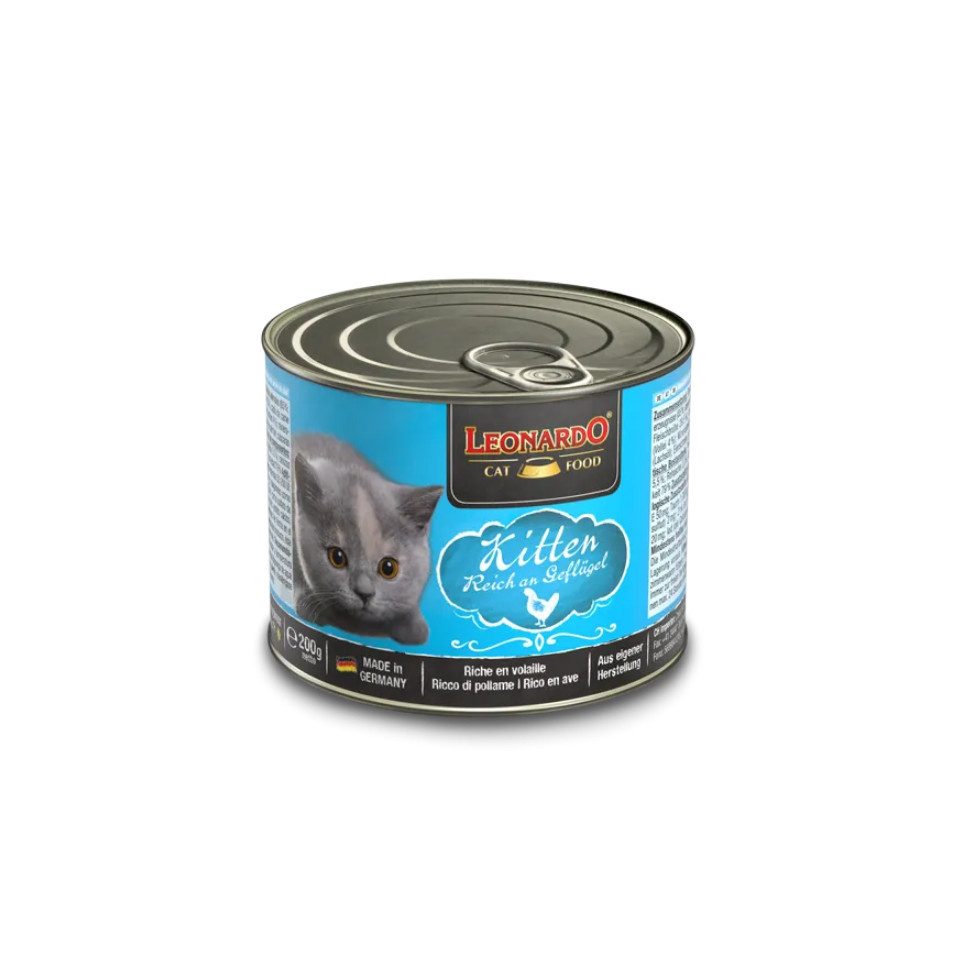 Leonardo Catfood Kitten - getreidefreies Nassfutter für Kätzchen bis 1 Jahr 6x200g, Nassfutter für: Katzen