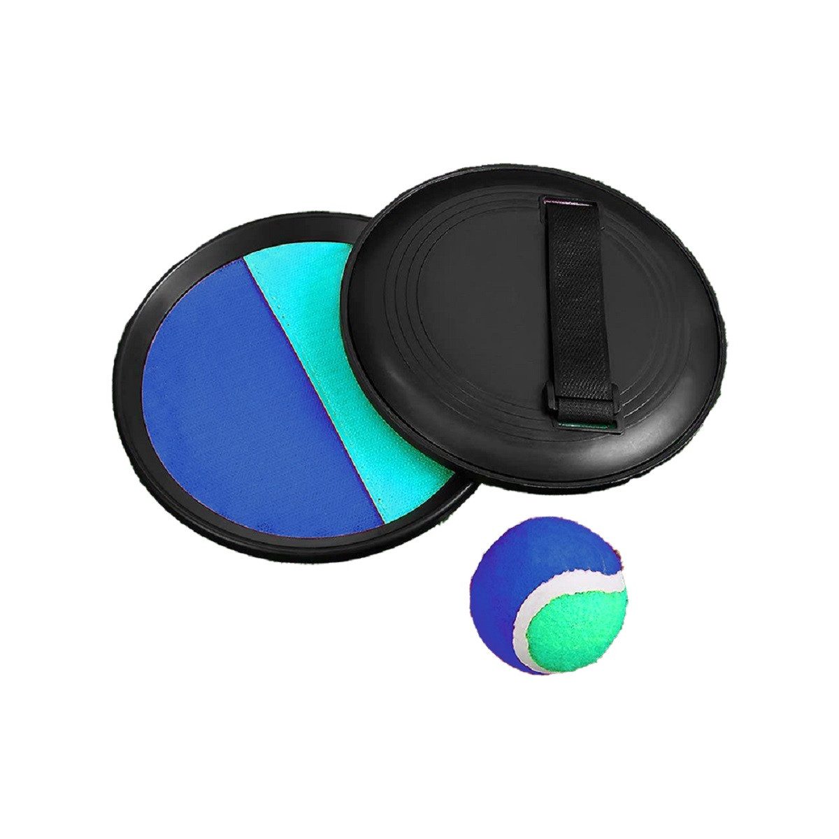 Jollystar Spielzeug-Gartenset Klettballspiel – Fangspiel mit 2 Handtellern & Ball